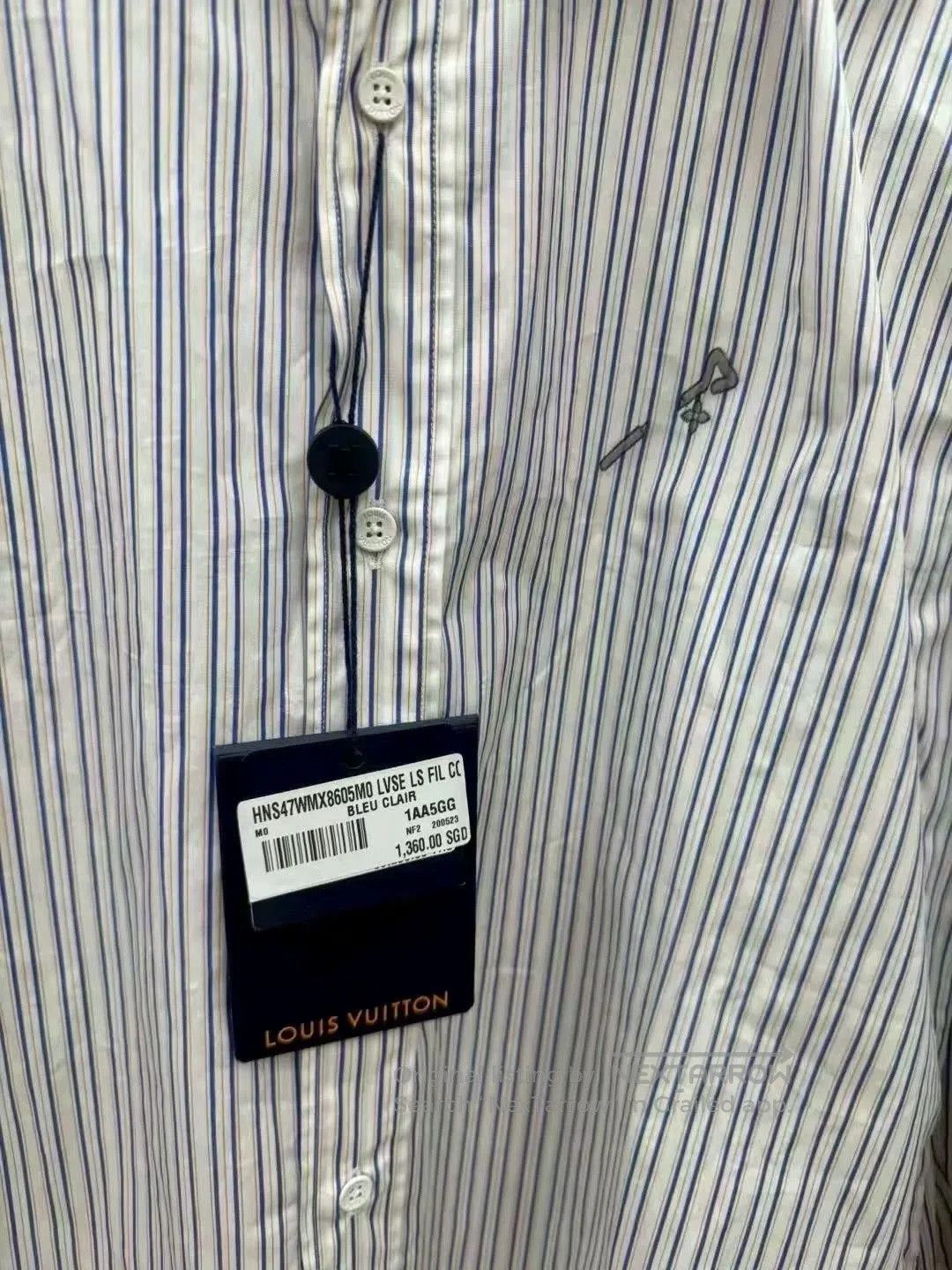 Louis Vuitton Louis Vuitton Blue White Stripe Long. Size US M / EU 48-50 / 2 - 3 Thumbnail
