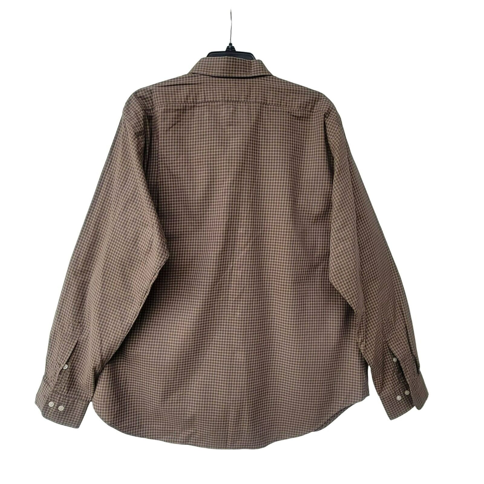 Polo Ralph Lauren ⭐Polo Ralph Lauren Size 16.5/L Men's Shirt Vintage Brown Pla Size US L / EU 52-54 / 3 - 2 Thumbnail