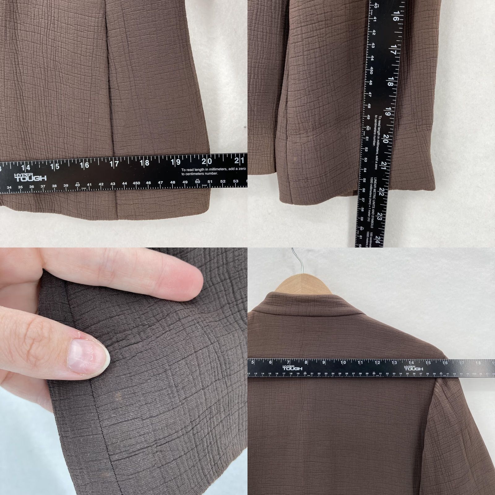 Eileen Fisher Eileen Fisher Jacket Small Brown Rayon Silk Blend Textured Button Up Blazer Womens Size S / US 4 / IT 40 - 9 Thumbnail