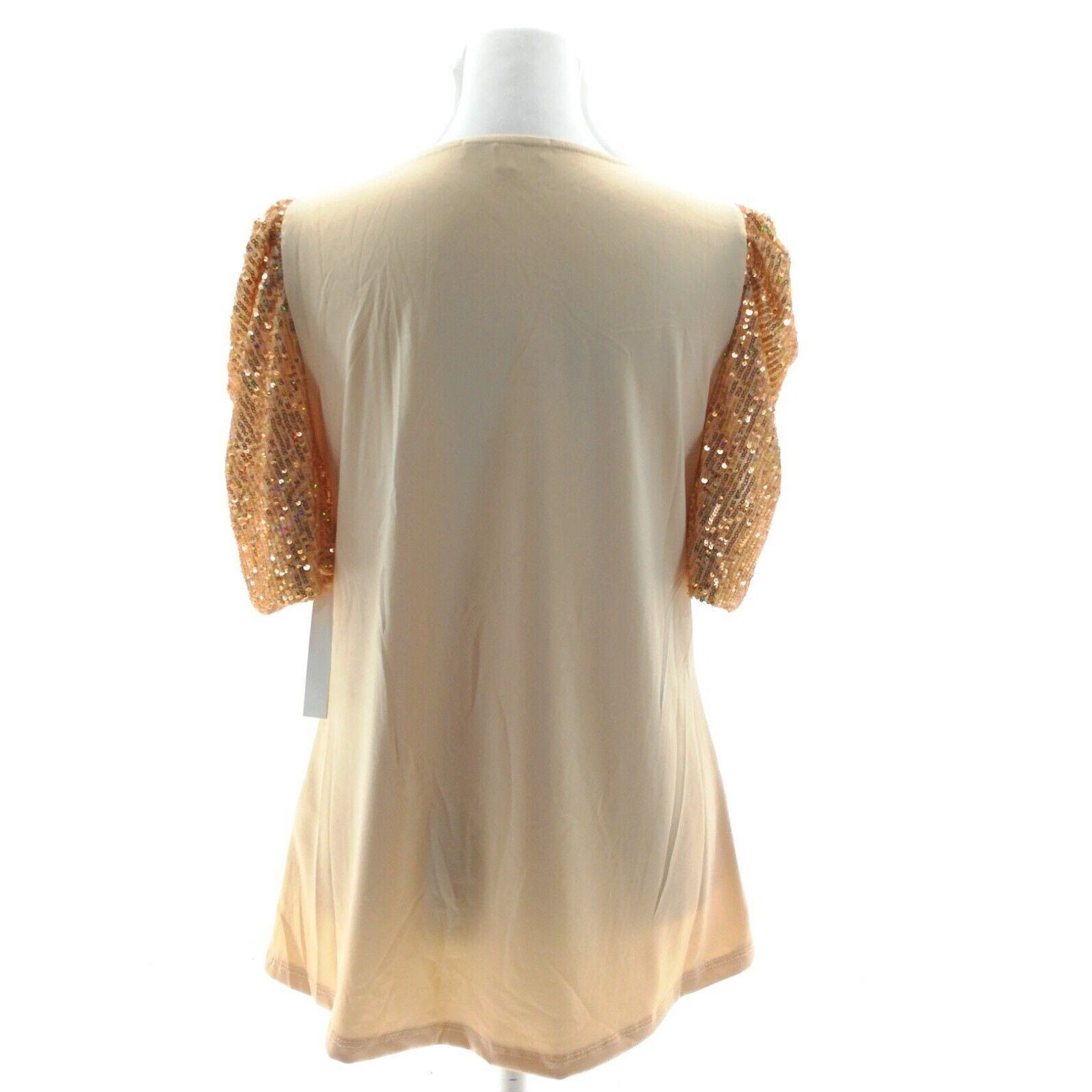 Other Above & Beyond Pink Sequence Sleeve Top - Size Small Size S / US 4 / IT 40 - 3 Thumbnail