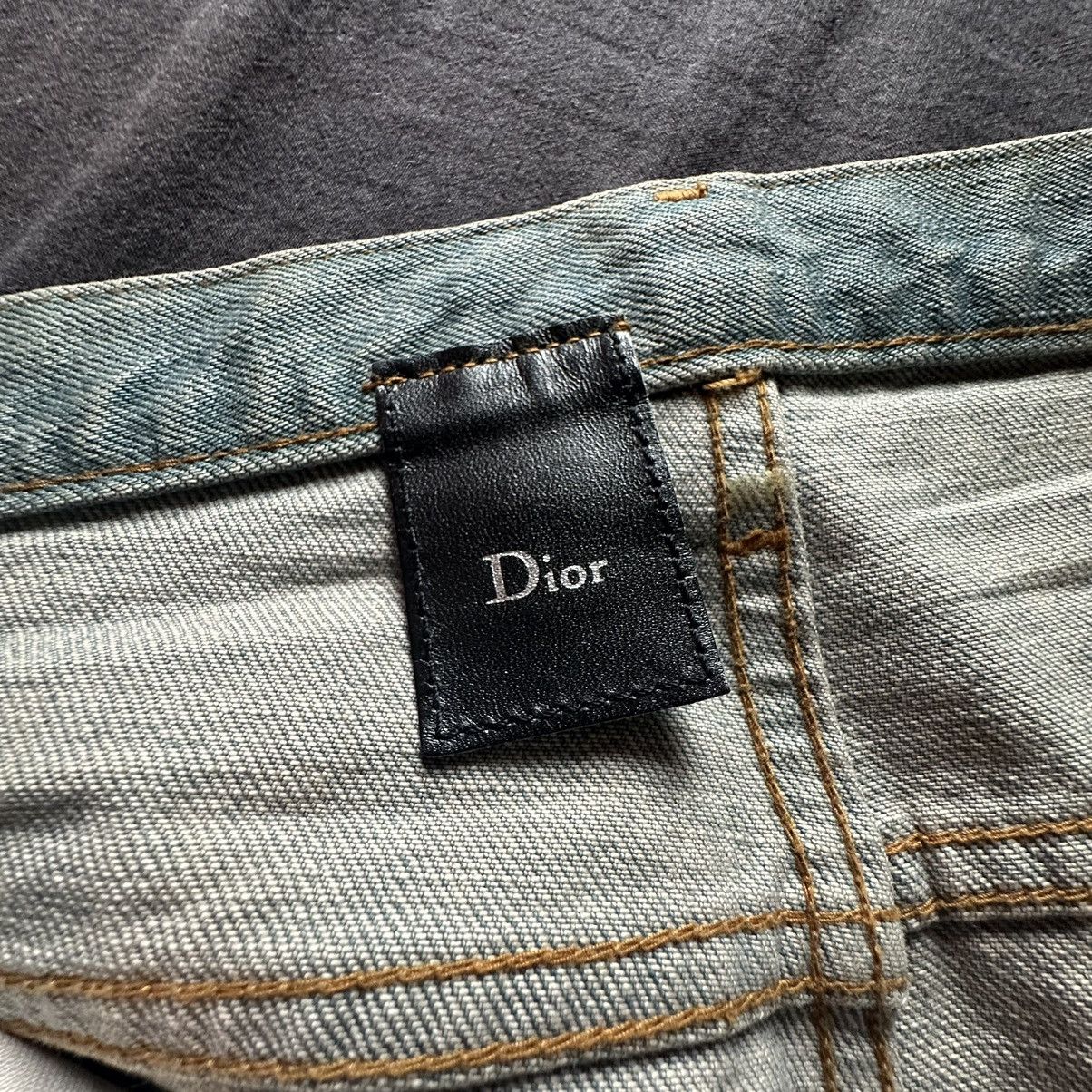 Dior Dior Homme Waxed Bleu Clair Jeans from SS2004 "Strip" Size US 29 - 9 Thumbnail