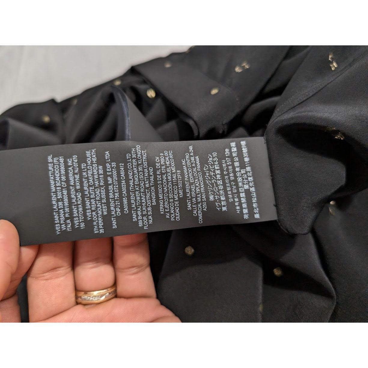 Saint Laurent Paris o1rshd1 Collar Classic Shirt in Black/Gold Size US XL / EU 56 / 4 - 17 Thumbnail