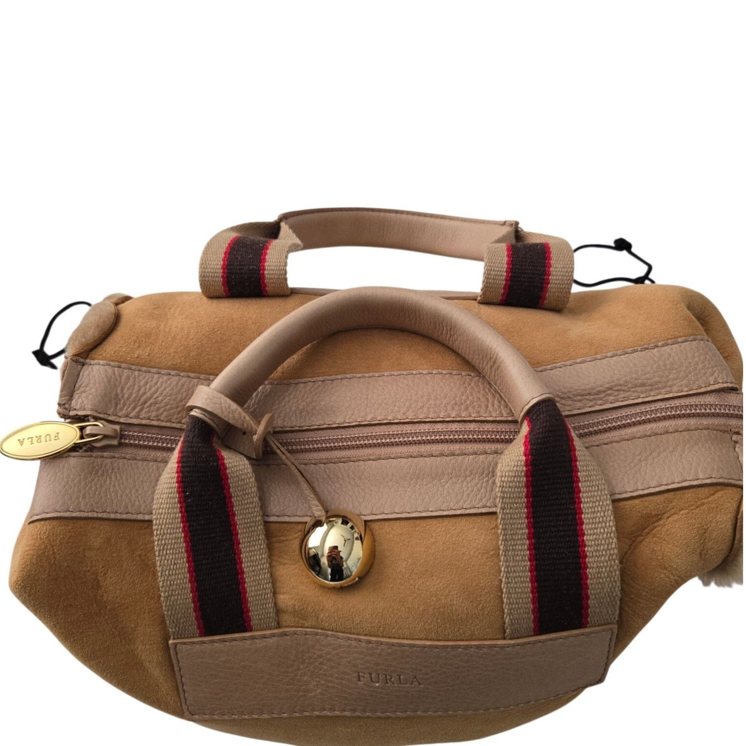 Furla NWOT Vintage Y2K Furla Carmel Suede Satchel With Dust Bag Size ONE SIZE - 3 Thumbnail