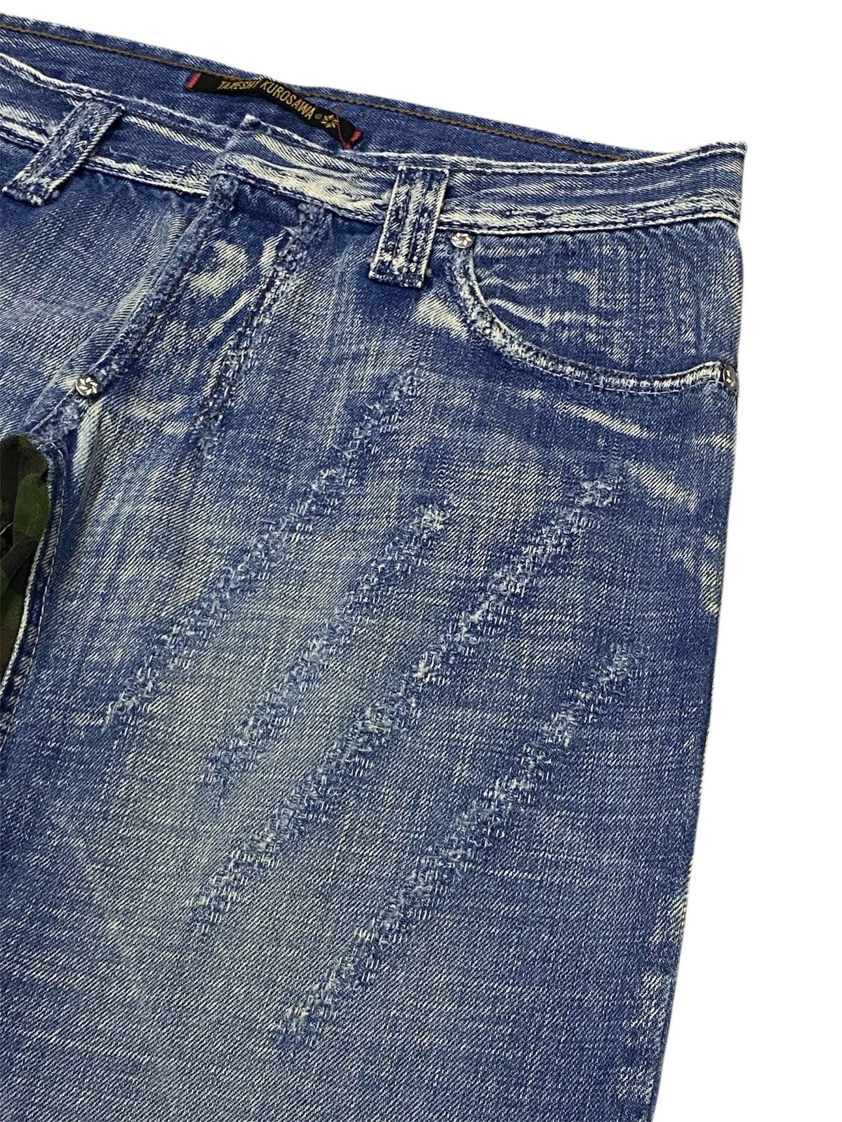 If Six Was Nine × Japanese Brand × Takeshy Kurosawa Takeshy Kurosawa “FEEL” Distressed Washed Denim Size US 32 / EU 48 - 9 Thumbnail