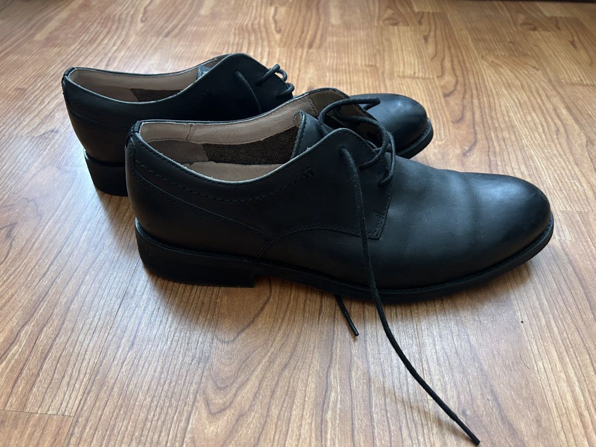 Clarks Clark’s Black Leather Oxfords Size US 10 / EU 43 - 4 Thumbnail