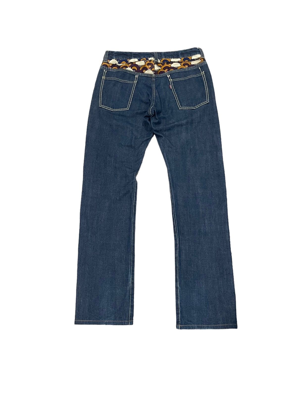 Japanese Brand × Vintage Vintage Gemstone Style Sukajan Koi Fish Denim Jeans Size US 32 / EU 48 - 4 Thumbnail