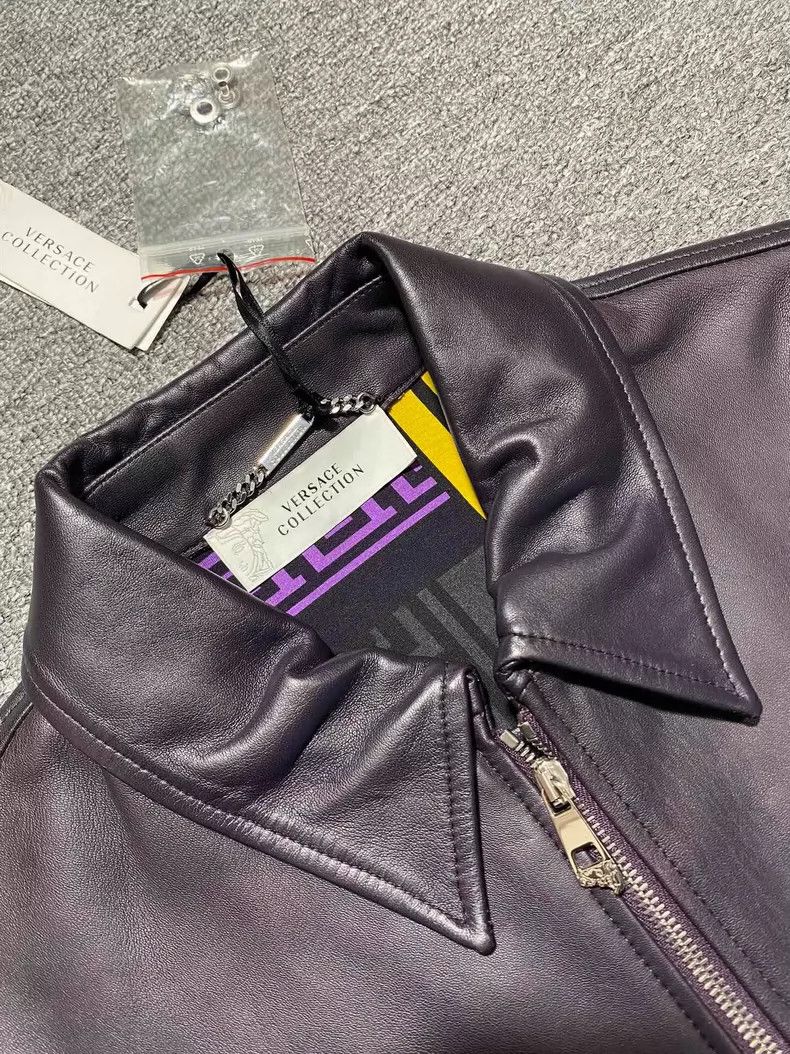 Other Versace Men's leather jacket leather jacket Size US M / EU 48-50 / 2 - 2 Thumbnail