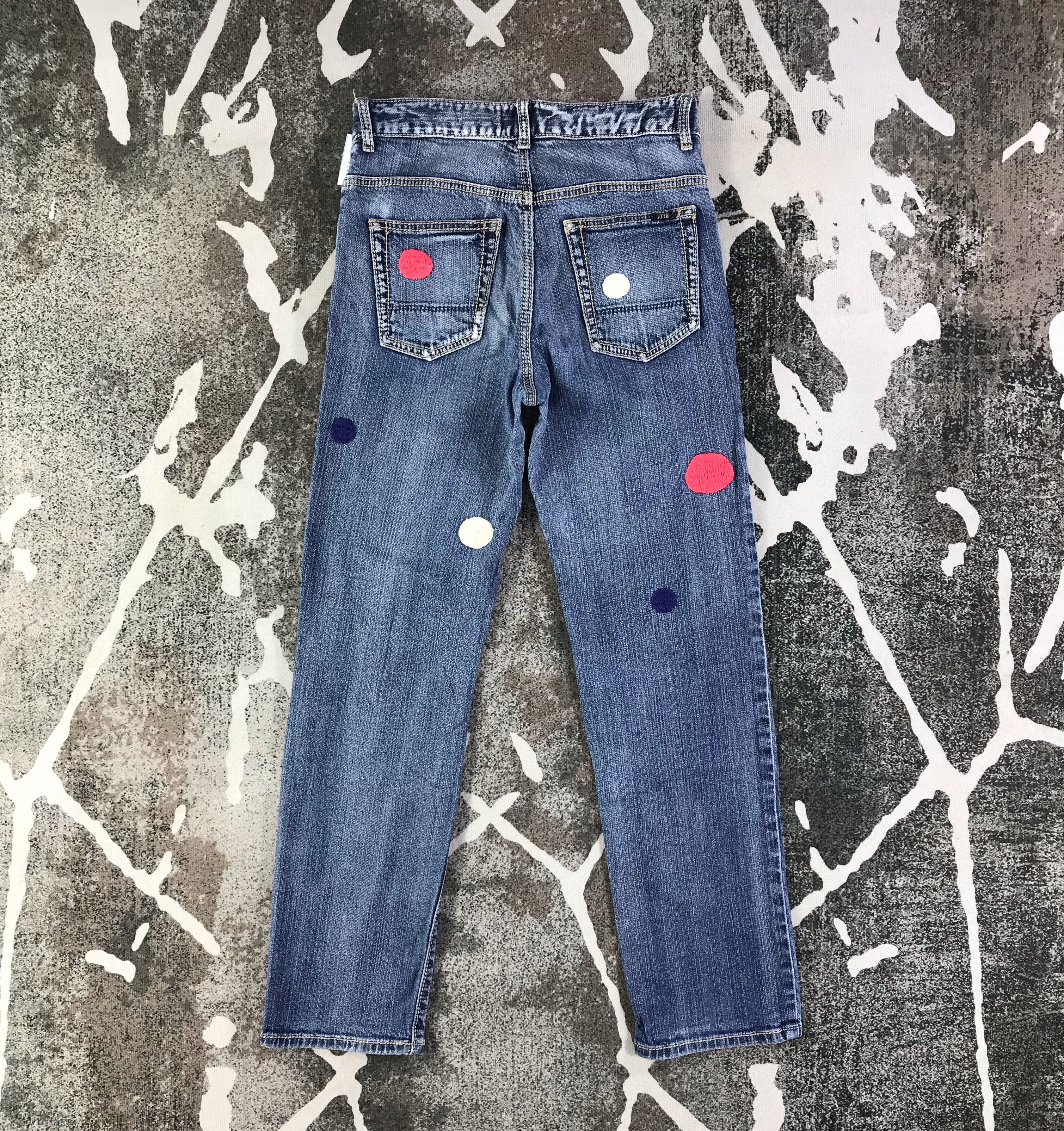 Japanese Brand Fith Jeans Pathwork Distressed Denim KJ1724 Size 29" - 2 Thumbnail