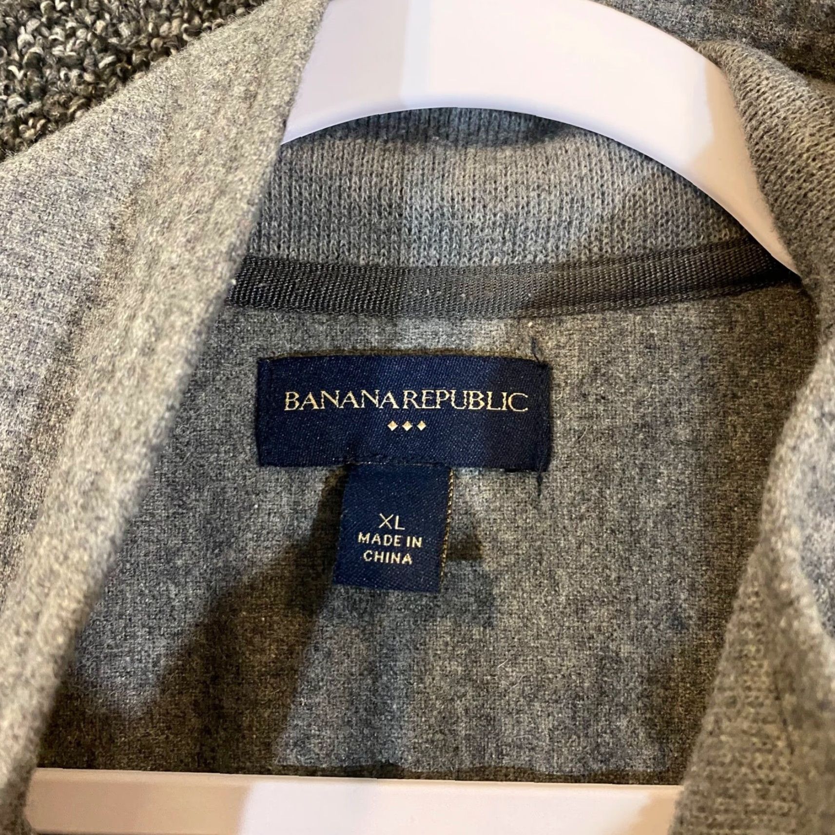 Banana Republic Banana Republic Sweater Mens XL Gray Wool Epaulet Chore Guayabera Jacket Size US XL / EU 56 / 4 - 2 Thumbnail