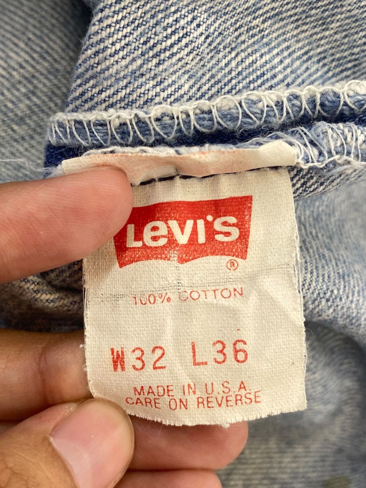 Levi's Vintage Levi’s Acid Blue Wash Style Ripped Jeans Size US 30 / EU 46 - 10 Thumbnail