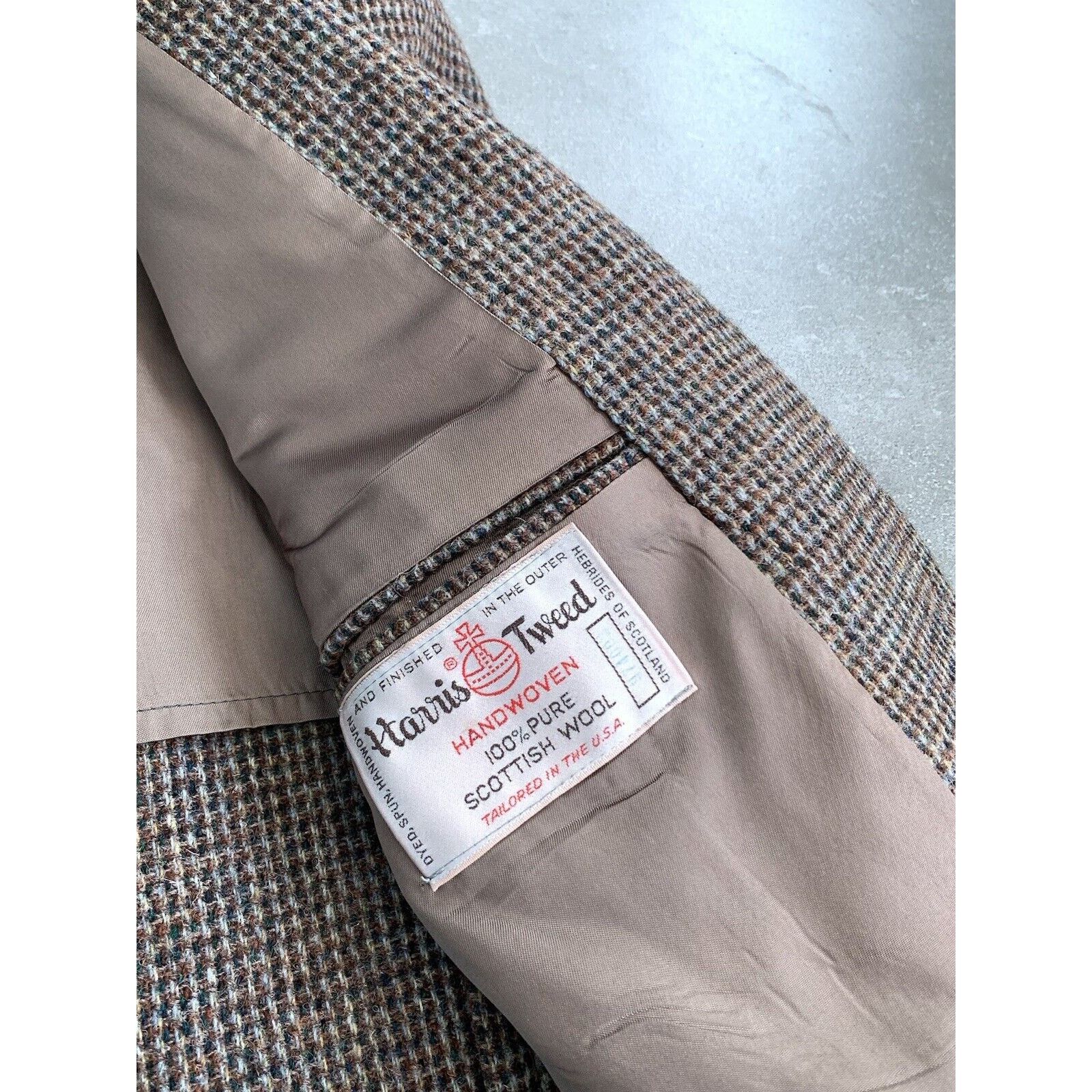 Harris Tweed × Vintage Men's HARRIS TWEED MADE IN USA Sport Blazer Jacket EU 48 M Size 48R - 6 Thumbnail