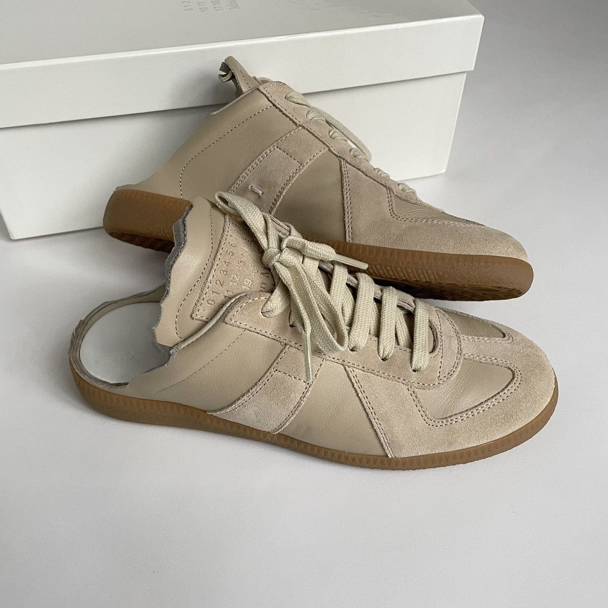 Maison Margiela S/S 21 Beige Mule GAT Sneakers Size US 7 / IT 37 - 17 Thumbnail