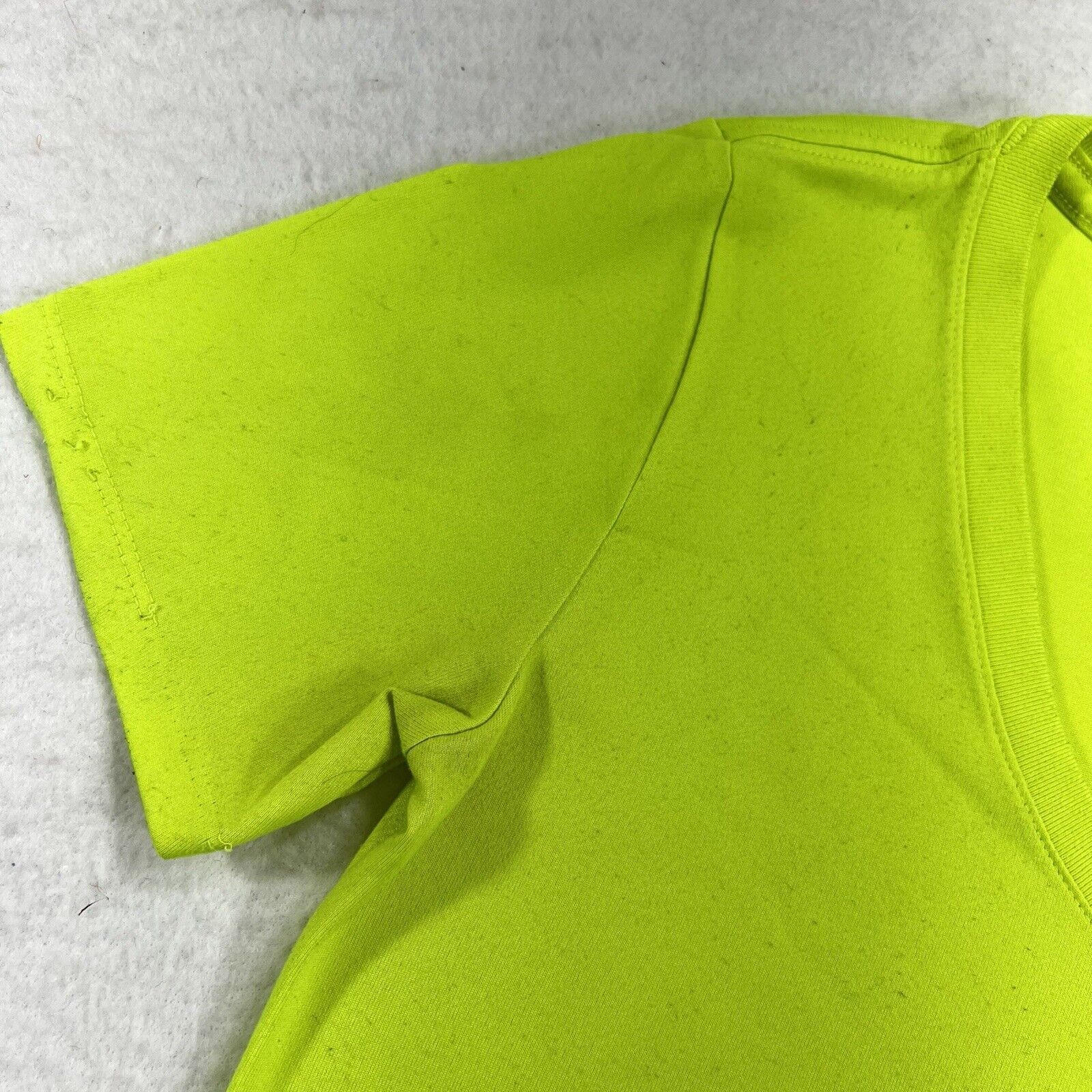 Nike Nike XS Athletic Cut Neon Yellow V Neck Short Sleeve T Shirt Size XS / US 0-2 / IT 36-38 - 5 Thumbnail