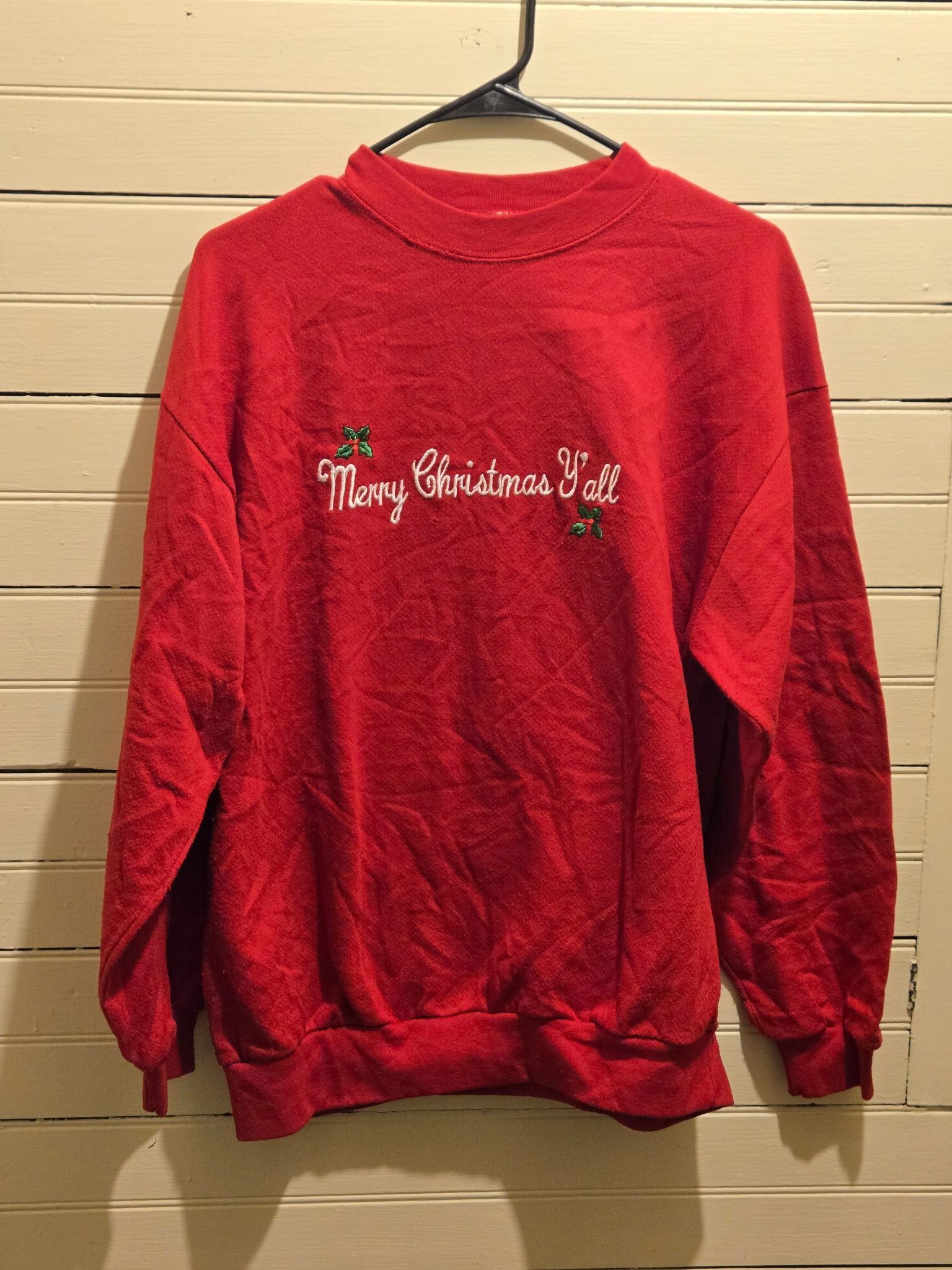 Other Crowders Creek Sweatshirt Womens L Red Merry Christmas Yall Size L / US 10 / IT 46 - 1 Thumbnail