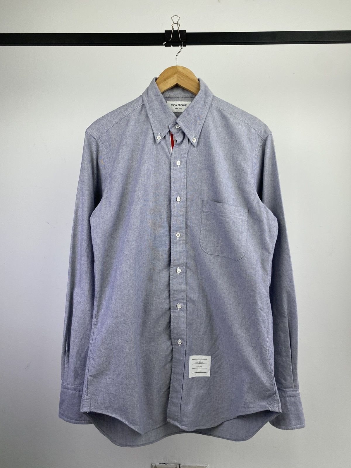 Thom Browne Thom Browne New York Light Blue Oxford Classic Shirt Size US M / EU 48-50 / 2 - 1 Thumbnail