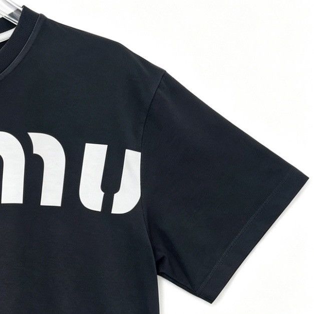Miu Miu MIU MIU Letter Printed Crew Neck Short Sleeve T-Shirt K26WX Size M / US 6-8 / IT 42-44 - 3 Thumbnail