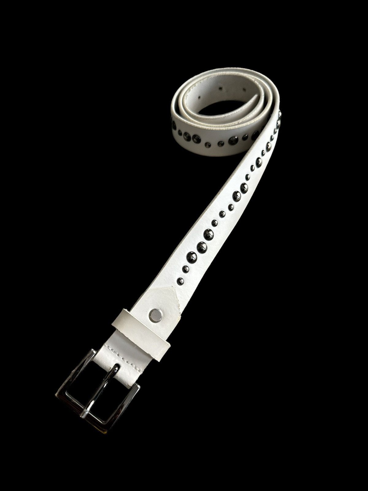 Black Barrett BLACK BARRETT BY NEIL BARRETT STUDDED LEATHER BELT Size 34 - 1 Thumbnail