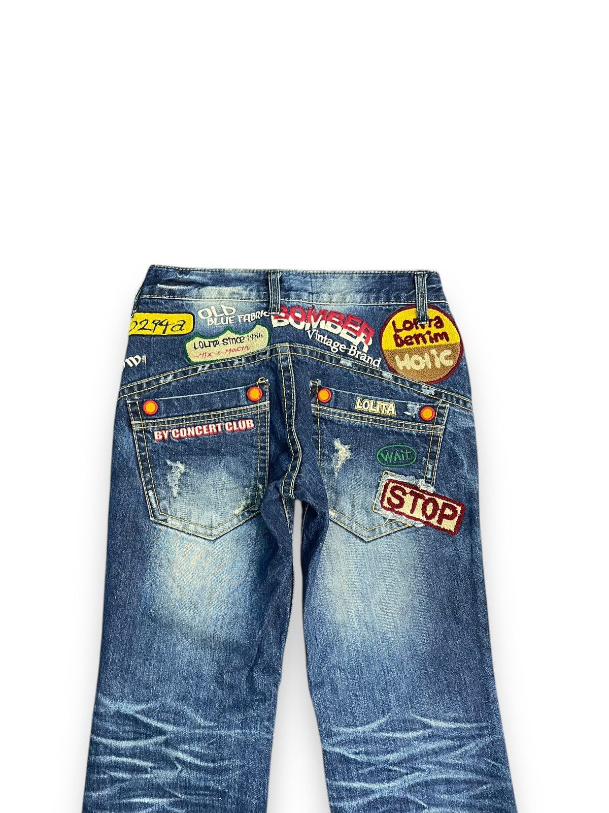 If Six Was Nine × Le Grande Bleu (L.G.B.) × Vintage Vintage Lolita Jeans Low Rise Jeans Size US 29 - 3 Thumbnail