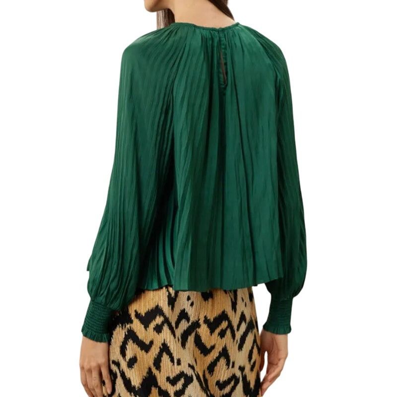 Ulla Johnson Ulla Johnson Aidy Long Sleeve Blouse in Green, Size US 12 Size XL / US 12-14 / IT 48-50 - 3 Thumbnail