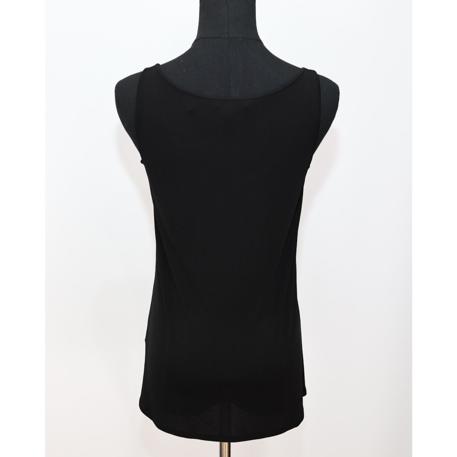 Eileen Fisher EILEEN FISHER Silk Crepe Pleated Black Tank Top Size PP Size XS / US 0-2 / IT 36-38 - 4 Thumbnail