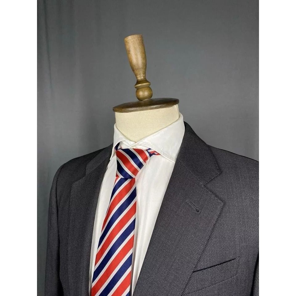 Armani Collezioni Armani Collezioni Men's Gray Wool Blazer Sportcoat Jacket Si Size 50R - 5 Thumbnail