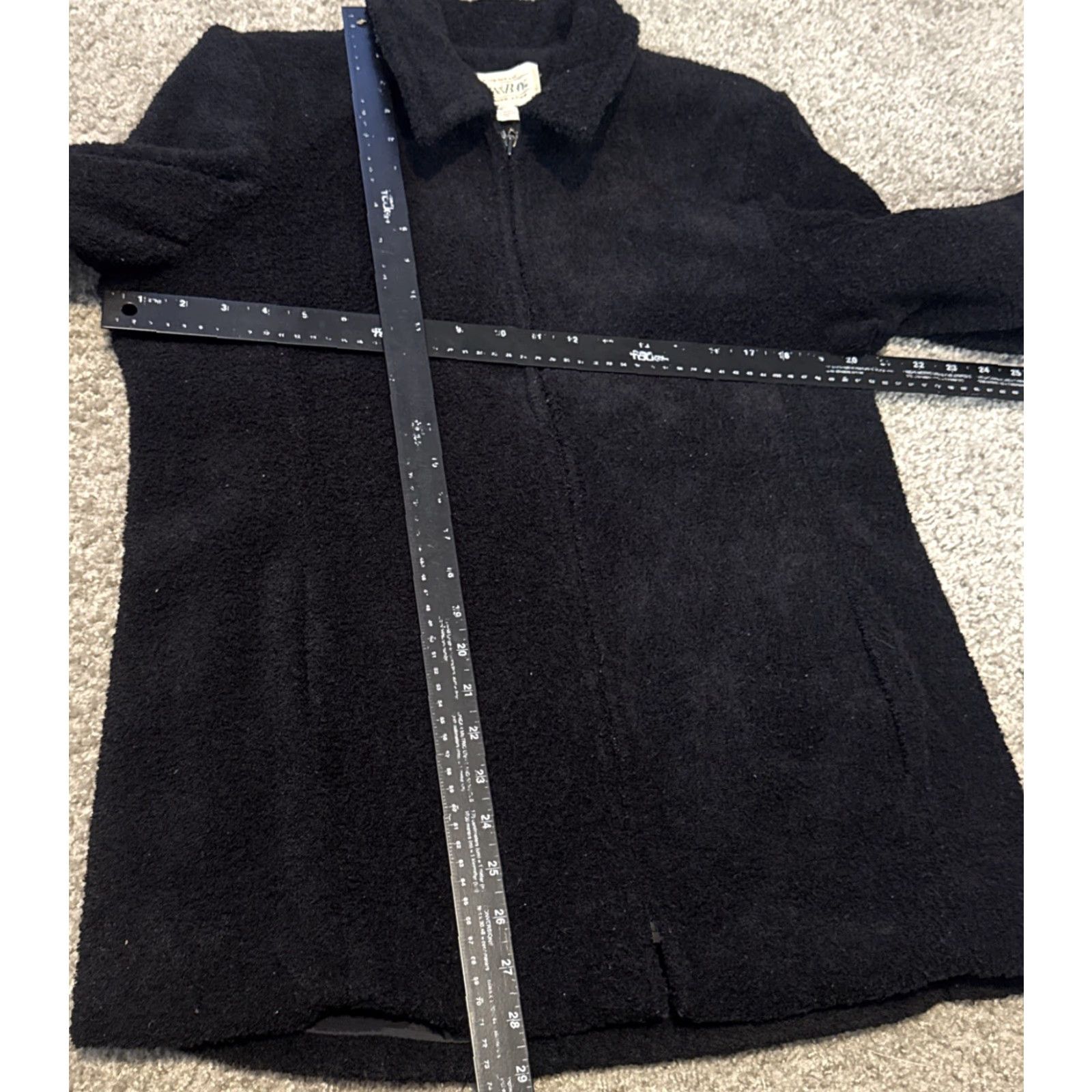 Vintage VINTAGE St. John’s Bay Jacket 90s Black Fleece Full Zip Lined Medium Women Size M / US 6-8 / IT 42-44 - 6 Thumbnail