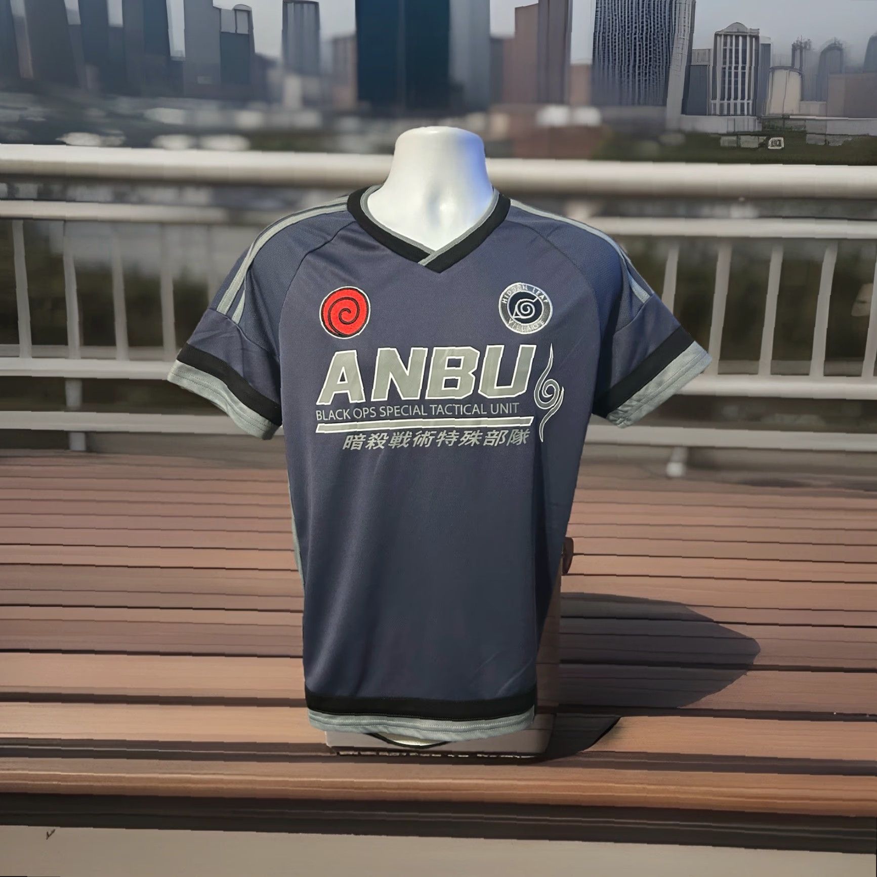 Vintage Boxlunch Naruto Shippuden Jersey ANBU Black Ops Kakashi #9 Jersey Men Large Size US L / EU 52-54 / 3 - 5 Thumbnail