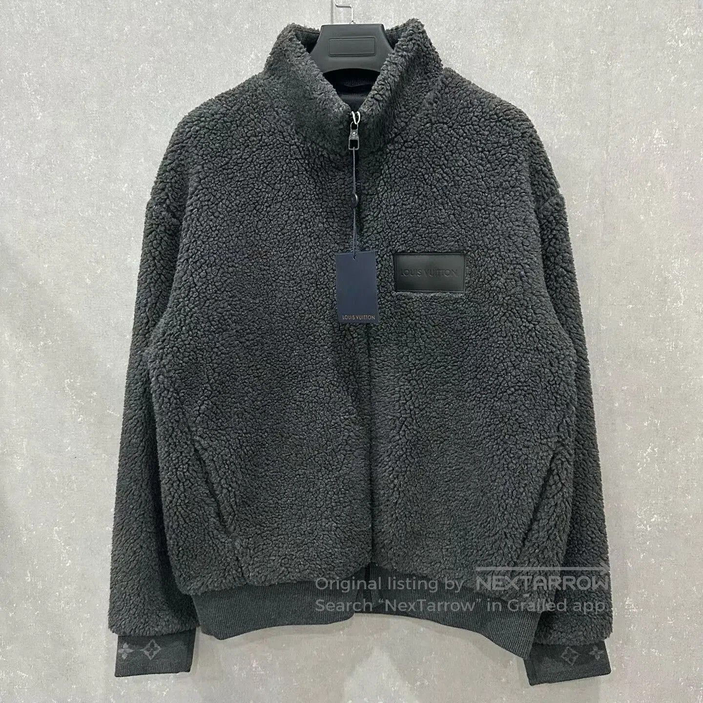 louis vuitton teddy fleece coat size xl.