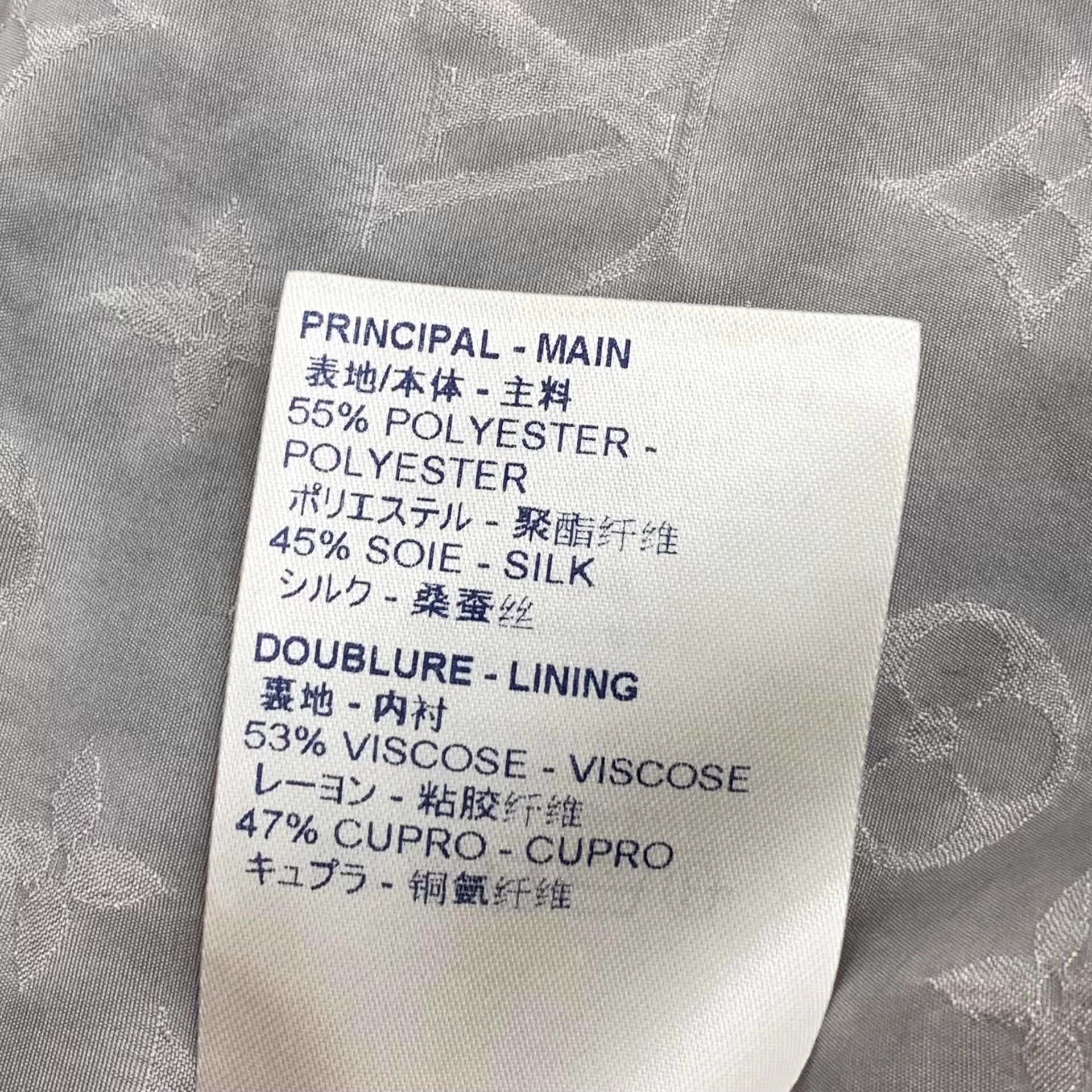 Louis Vuitton LW0168 Louis Vuitton Grey Logo Monogram Long-Sleeve Jacket, Size XXS / US 00 / IT 34 - 6 Thumbnail