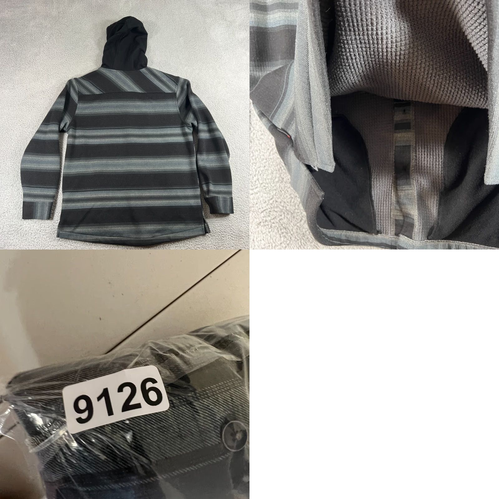 Quiksilver Quicksilver Hoodie Mens M Black Striped Button Jacket Shacket 4 Pocket Multicolor Fleece Sweatshirt Pockets Size US M / EU 48-50 / 2 - 8 Thumbnail