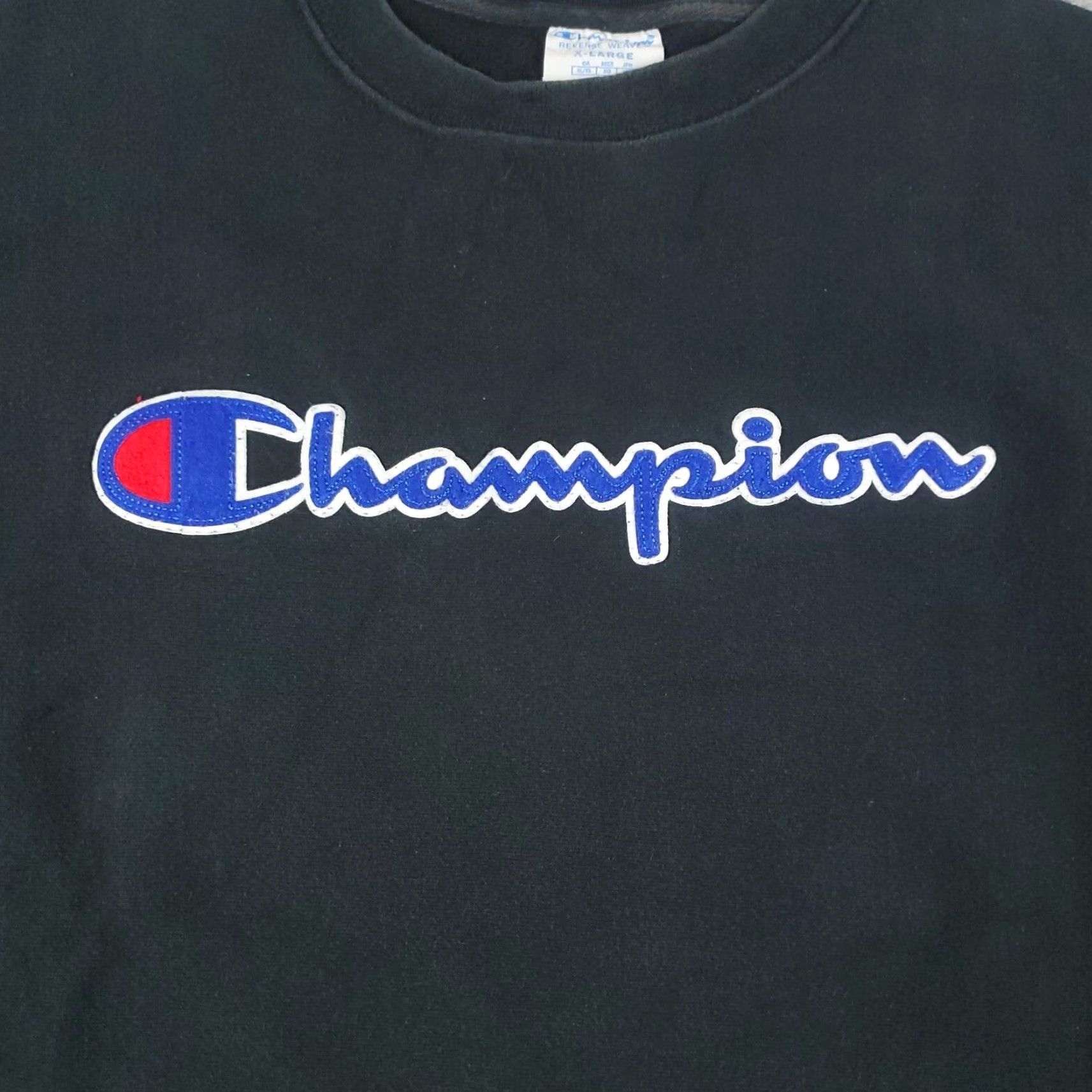 Champion Champion Black Pullover Sweater XL Long Sleeve Knit Mens Size US XL / EU 56 / 4 - 2 Thumbnail