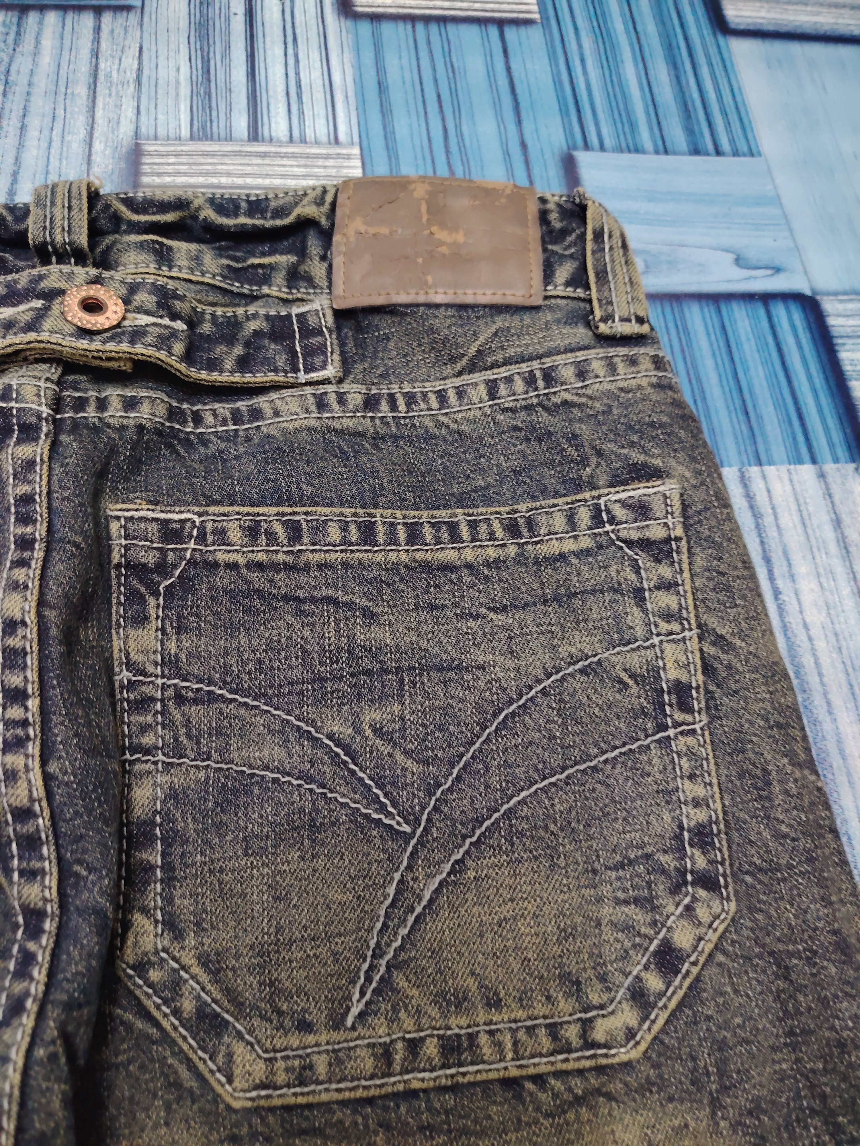 Hysteric Glamour 💥Insane💥 R>>> Jeans RH193 Mud Wash Flared Jeans Size US 31 - 19 Thumbnail