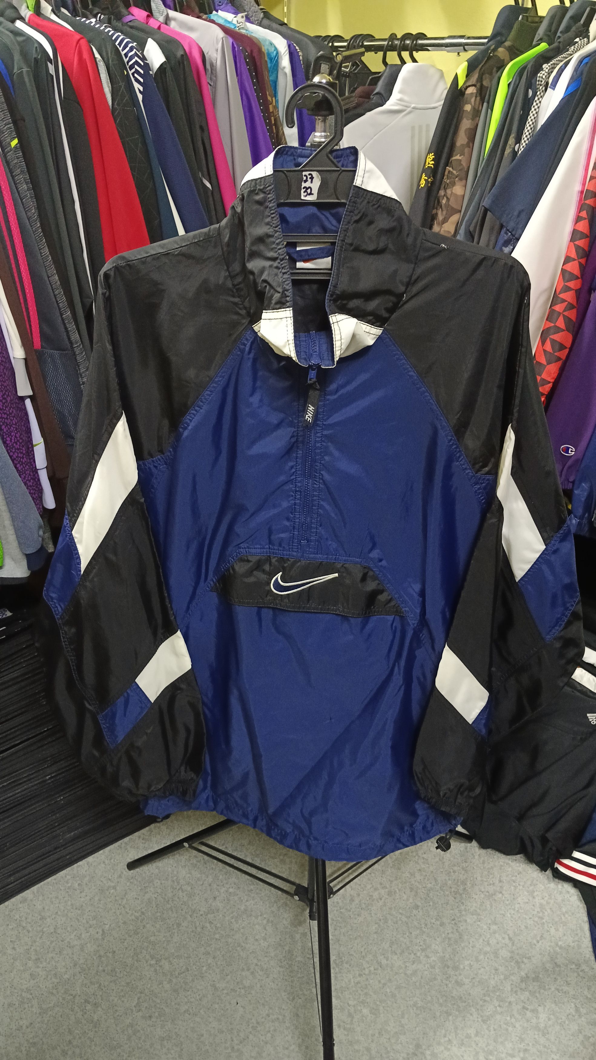 Nike × Vintage 🔥 Vintage Nike Halfzipper Centre Logo Windbreaker Size US L / EU 52-54 / 3 - 1 Thumbnail