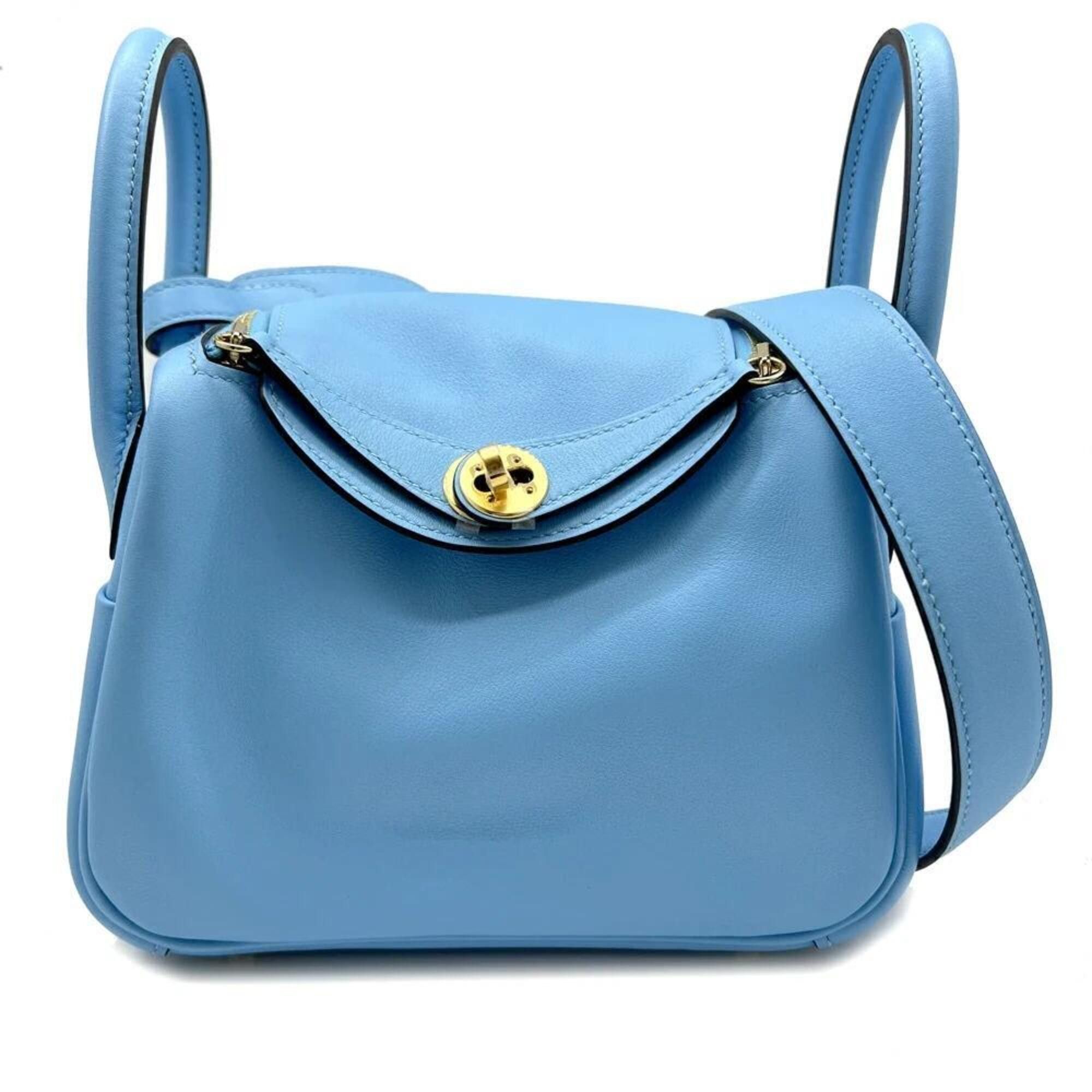 Hermes HERMES Mini Lindy Swift Blue Aztec Tote Bag Shoulder MINI Women's Men's Size ONE SIZE - 1 Thumbnail