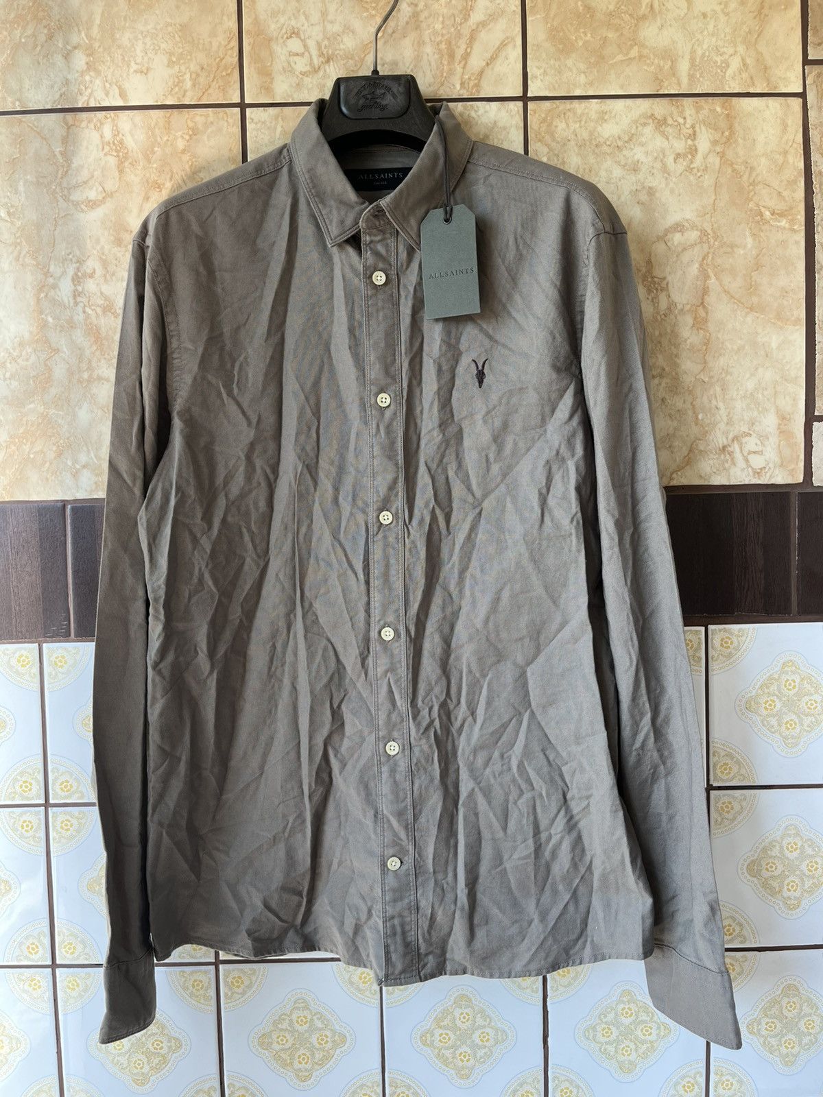 Allsaints Allsaints new grey up button shirt Size US S / EU 44-46 / 1 - 1 Thumbnail