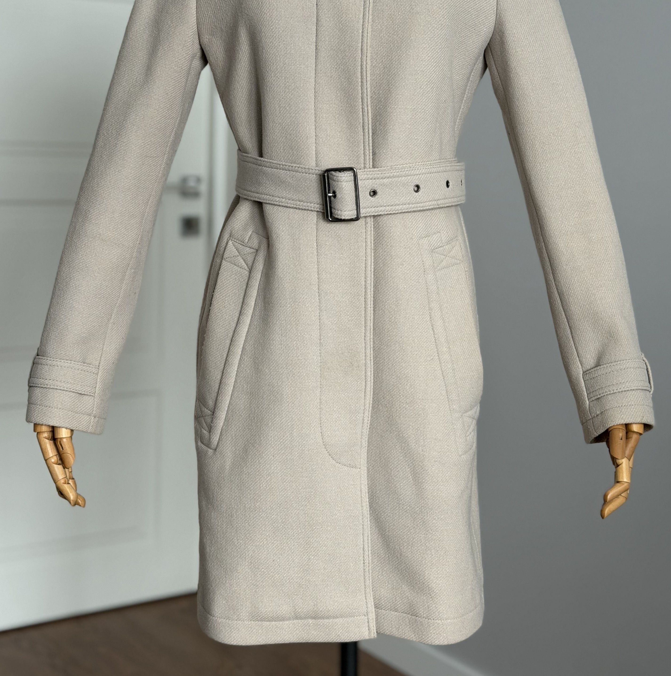 Burberry BURBERRY BRIT Wool Kensington Trench Coat Belt Luxury Brand Size L / US 10 / IT 46 - 3 Thumbnail