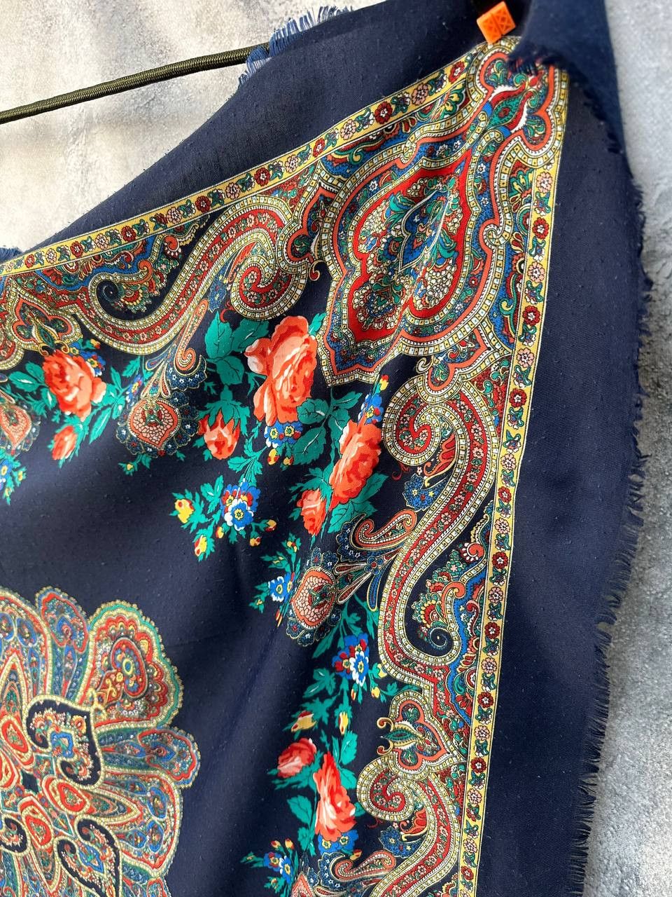 Vintage Franco Laurenti Shawl Vintage 1980s Paisley Fringed Wrap Size ONE SIZE - 3 Thumbnail