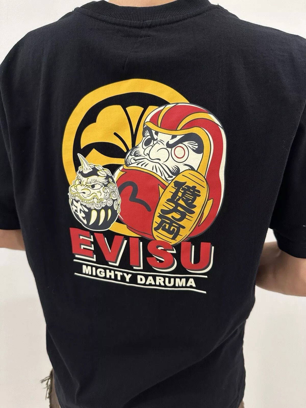 Evisu Evisu Mighty Daruma Womens Face Samurai Print Japan T-Shirt Size M / US 6-8 / IT 42-44 - 4 Thumbnail