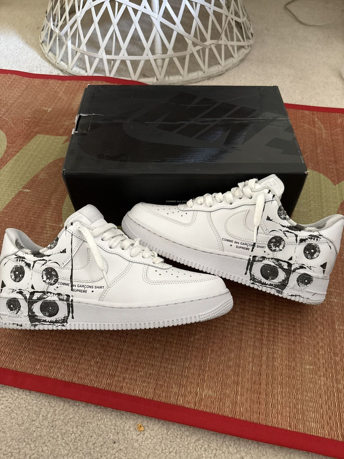 Supreme x CDG Air Force 1 Low Eyes Size 10 Clean