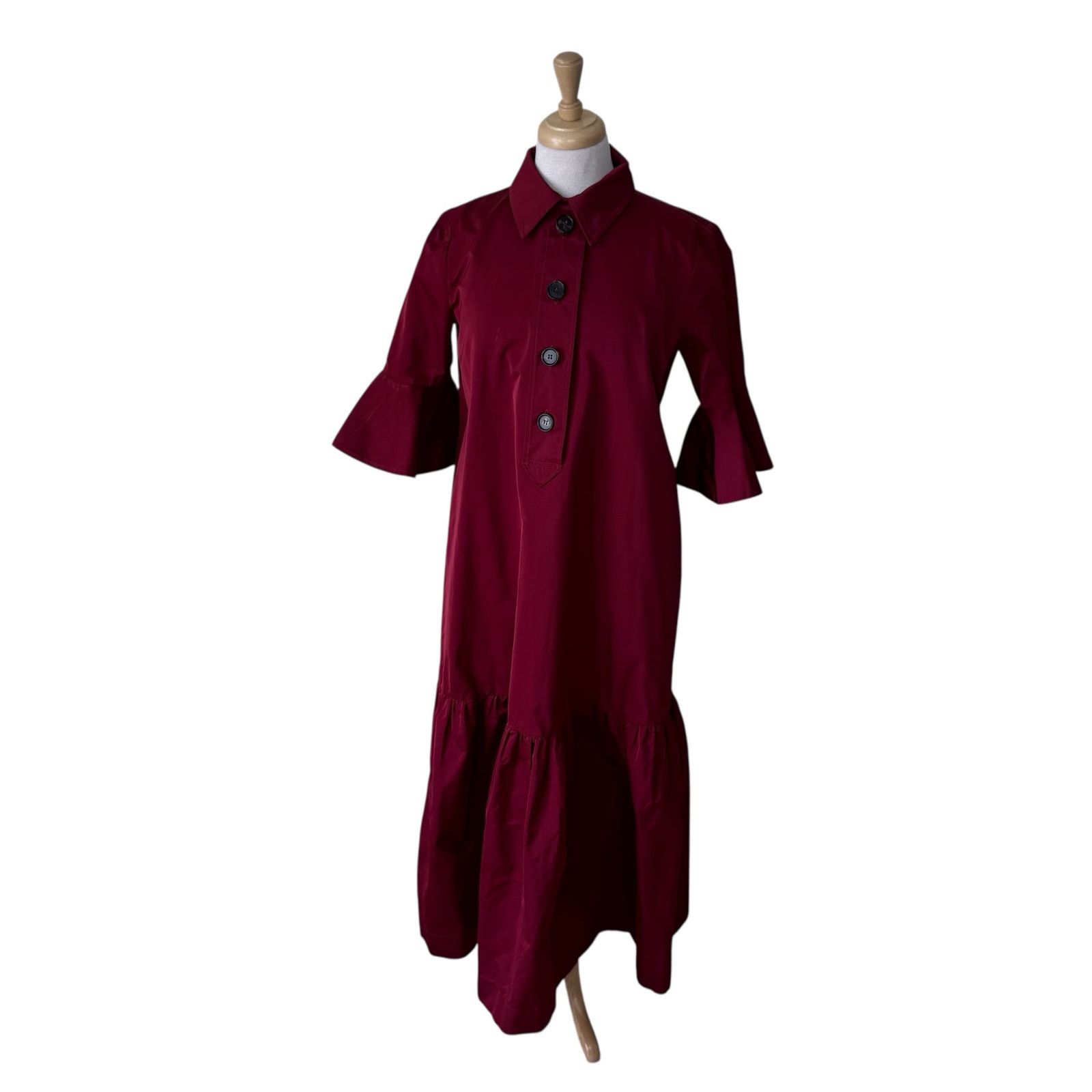 La DoubleJ LaDoubleJ Artemis Fluted-Sleeve Maxi Dress Red Size Small Size S / US 4 / IT 40 - 2 Thumbnail