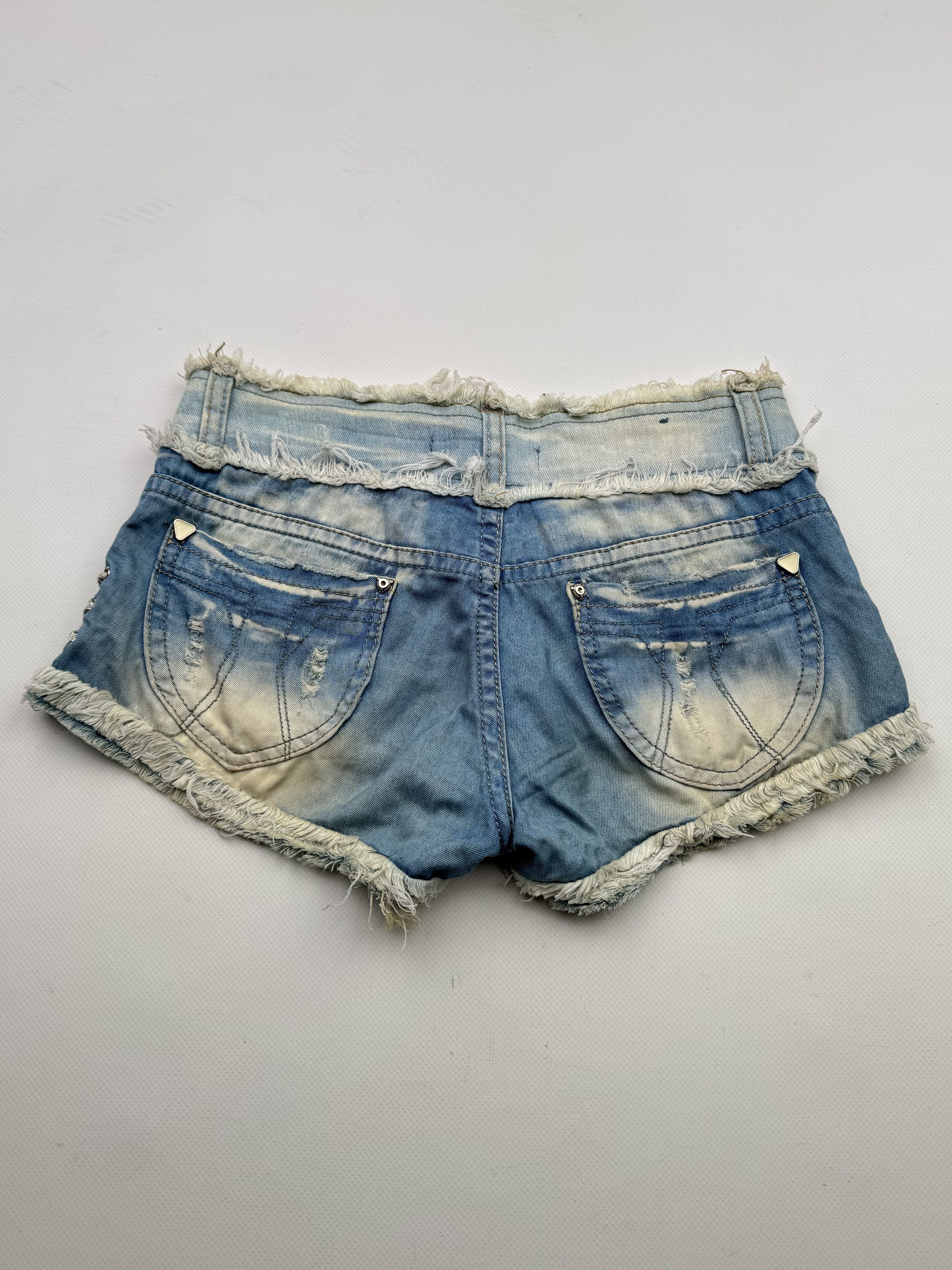 Japanese Brand 90's Distressed Mini Shorts B72(V125)E2 Size 25" / US 0 / IT 36 - 7 Thumbnail