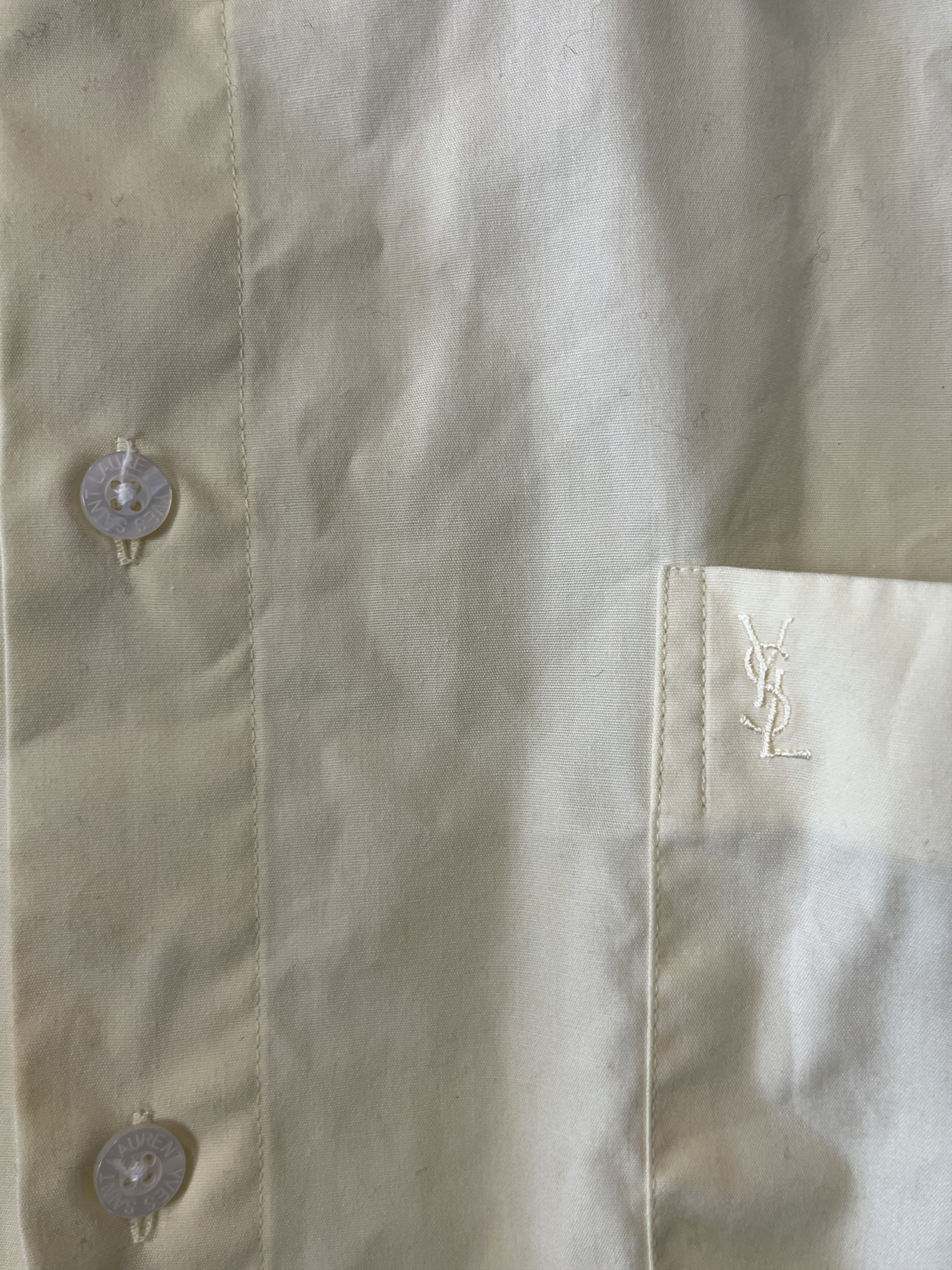Vintage × Yves Saint Laurent 90s Yves Saint Laurent YSL Pour Homme Vintage Shirt Size US XL / EU 56 / 4 - 4 Thumbnail