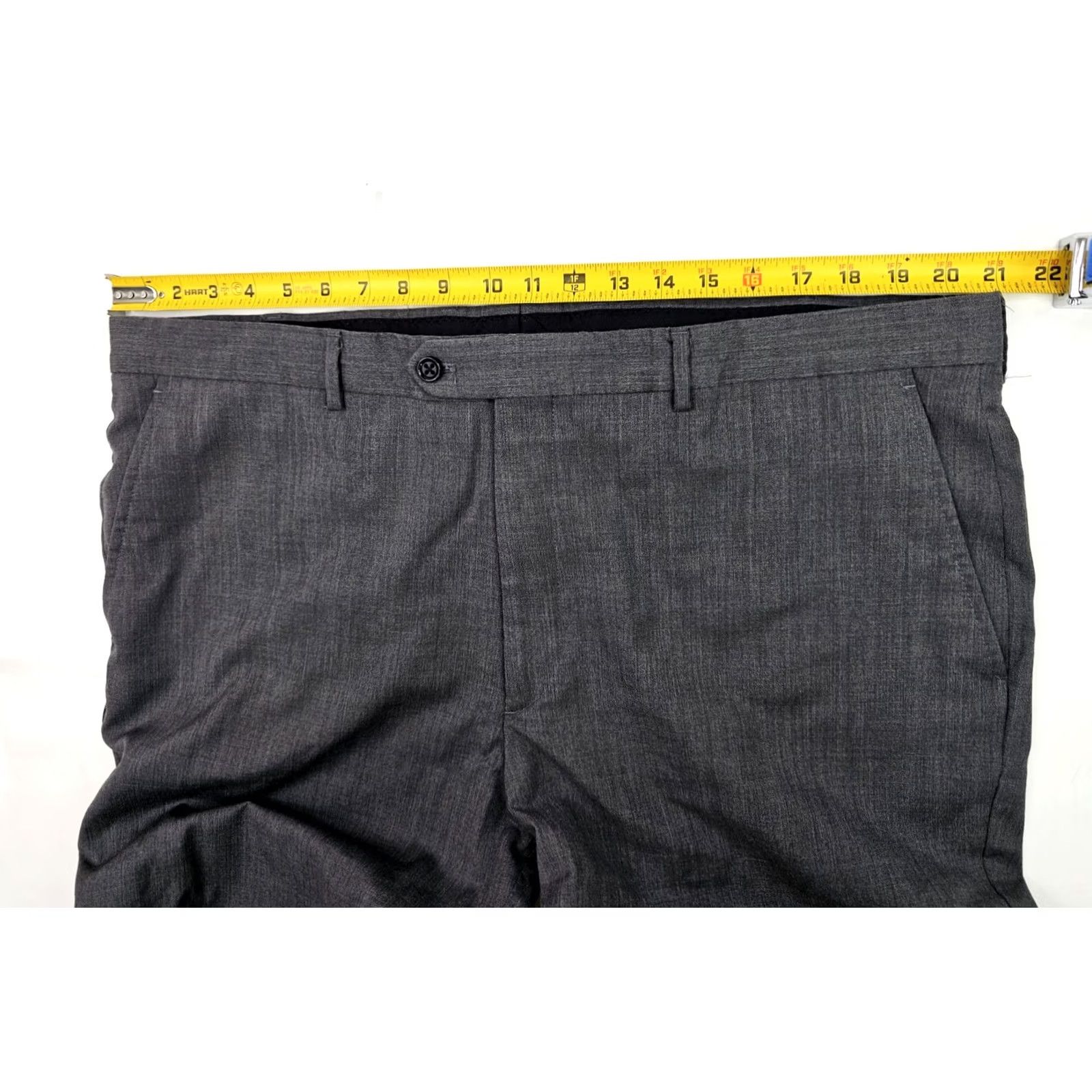 Stafford Stafford Executive 100% Wool Dress Pants Men 40x29 Gray Classic Fit Straight Front Size US 40 / EU 56 - 4 Thumbnail