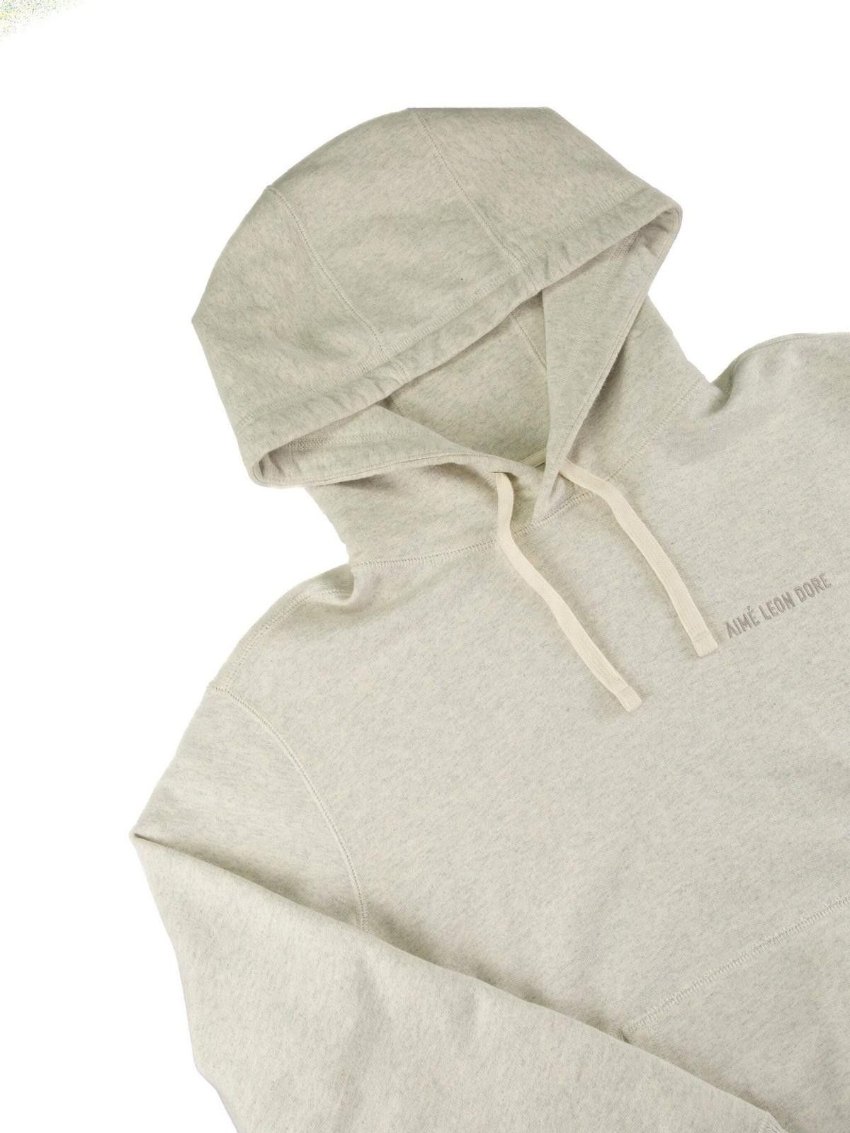 Aime Leon Dore Aimé Leon Dore Mens Tonal Logo Oatmeal Hoodie Small Grey Size US S / EU 44-46 / 1 - 5 Thumbnail