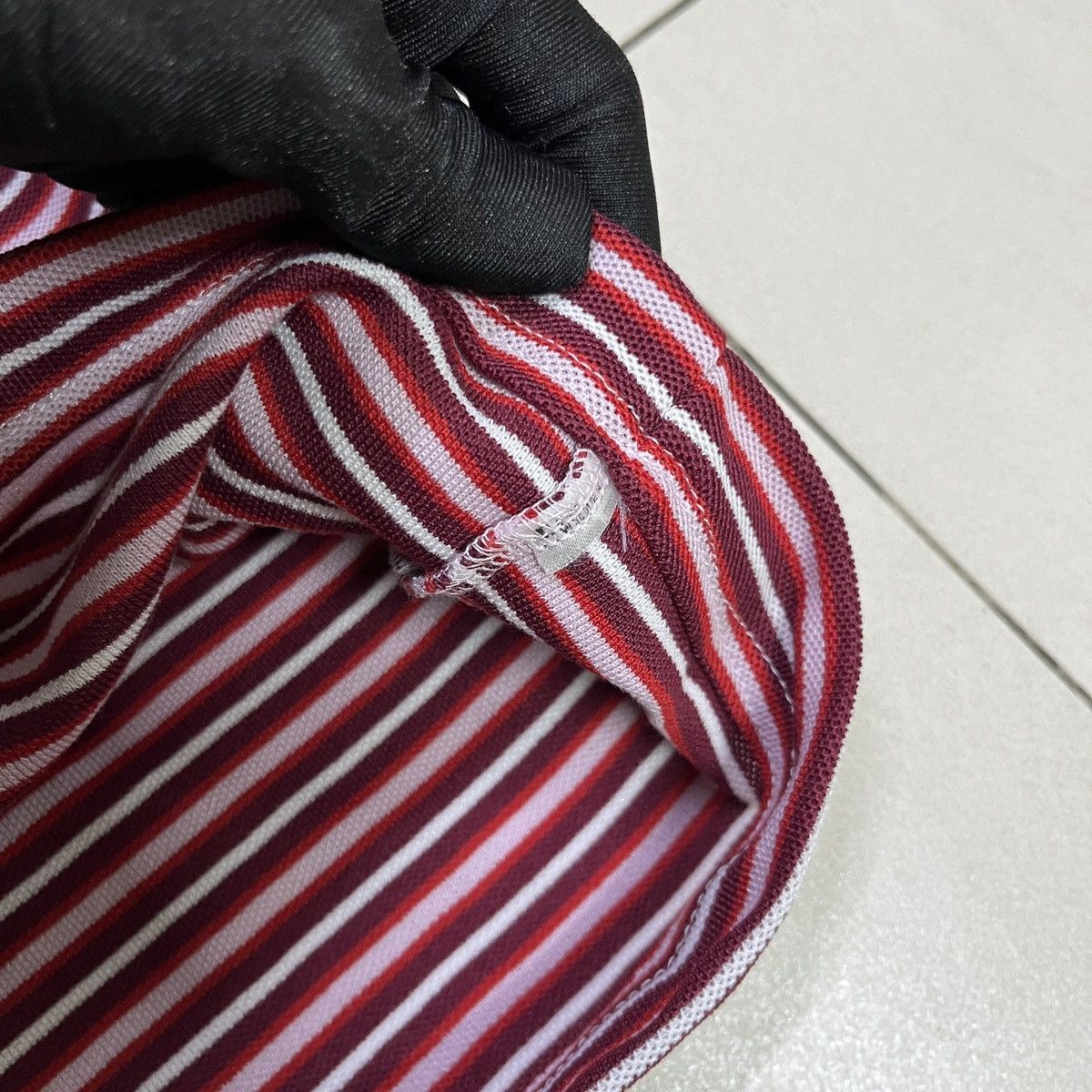 Japanese Brand × Uniqlo × Vintage Uniqlo Custom Crop Stripes Polo Size US M / EU 48-50 / 2 - 3 Thumbnail