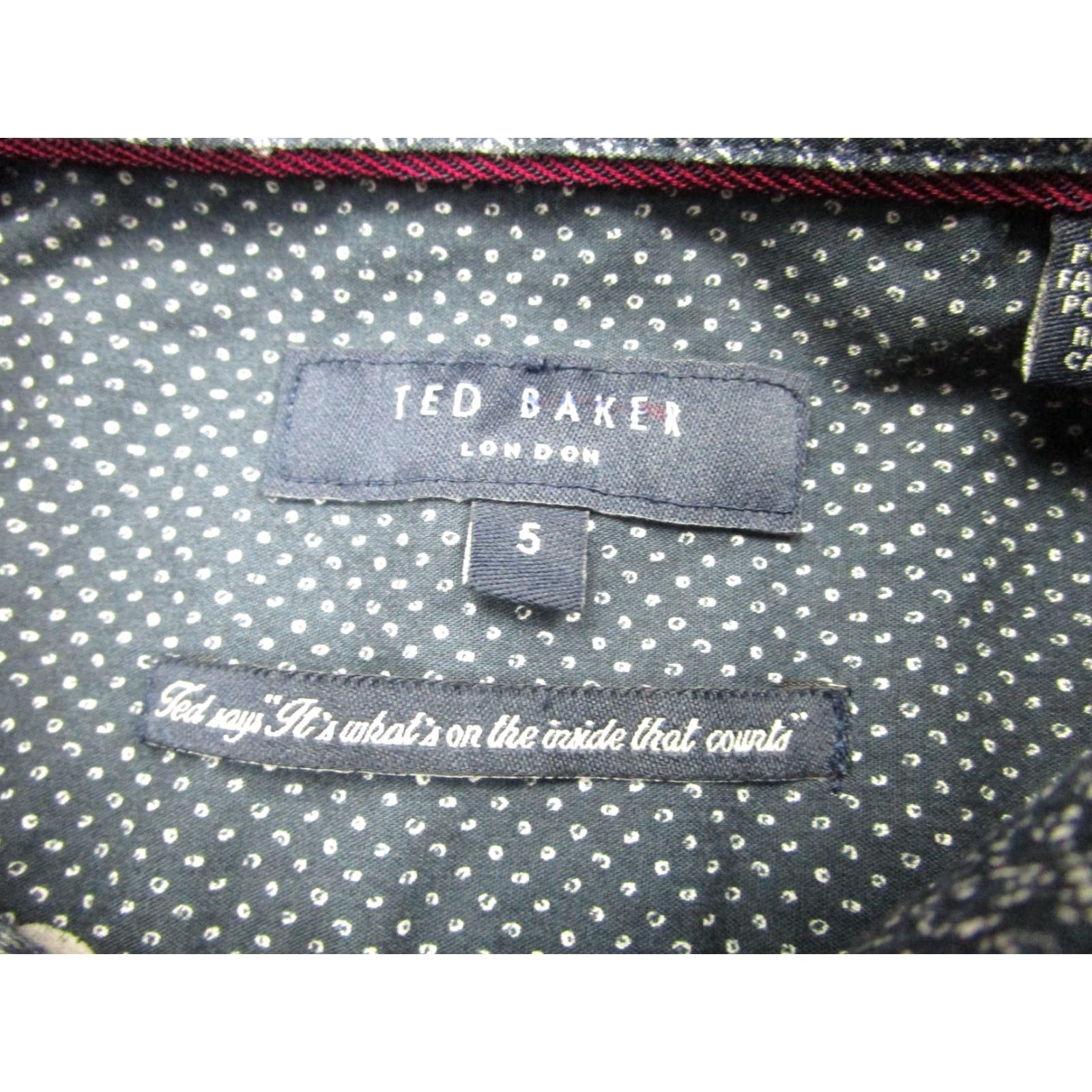 Ted Baker Ted Baker Shirt Mens XL Blue Geometric Pattern Button-Up Long Sleeve Classic Business Casual Size US XL / EU 56 / 4 - 5 Thumbnail