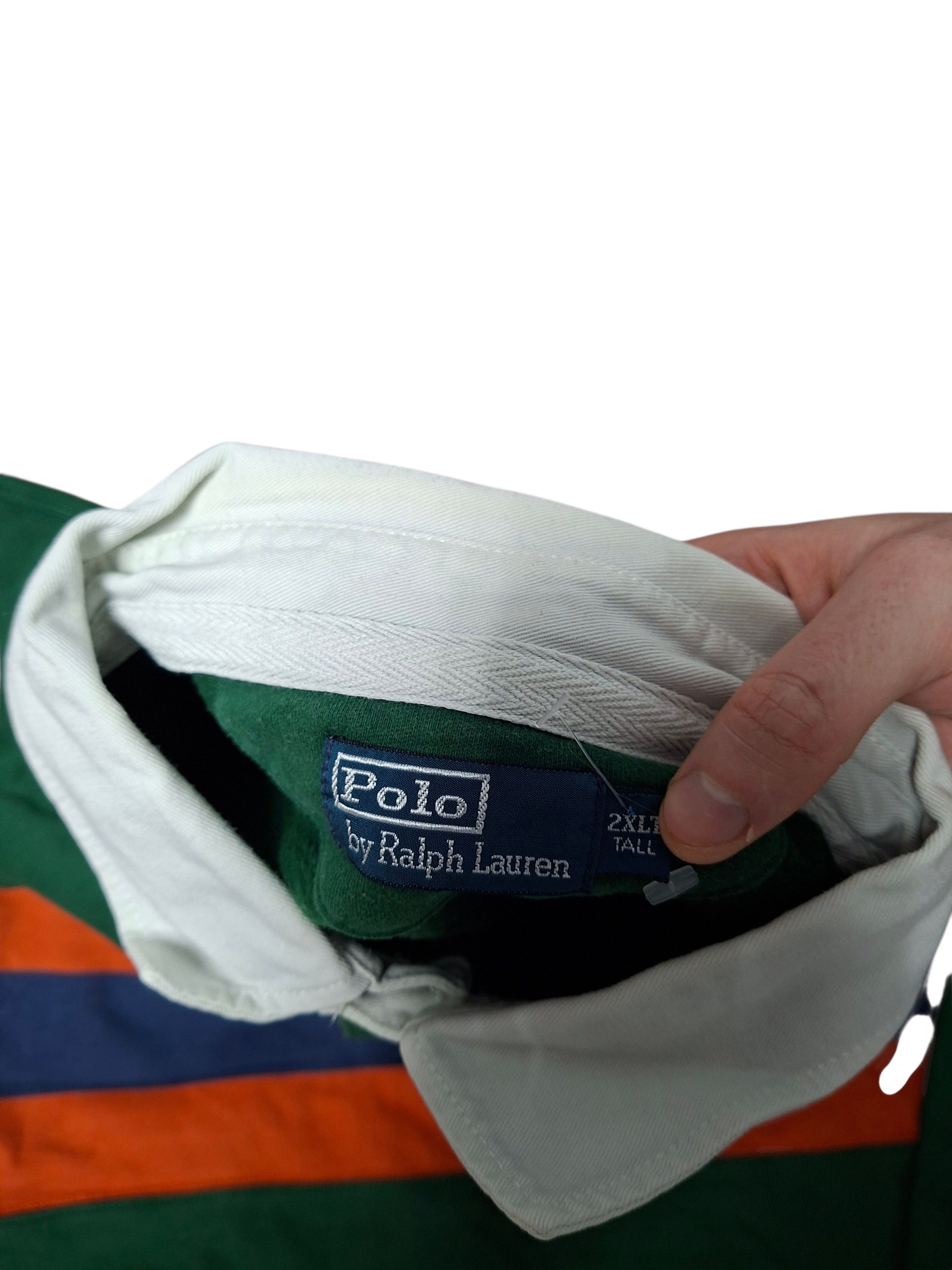 Polo Ralph Lauren POLO RALPH LAUREN VINTAGE LUXURY STRIPED RUGBY SHIRT Size US XXL / EU 58 / 5 - 4 Thumbnail
