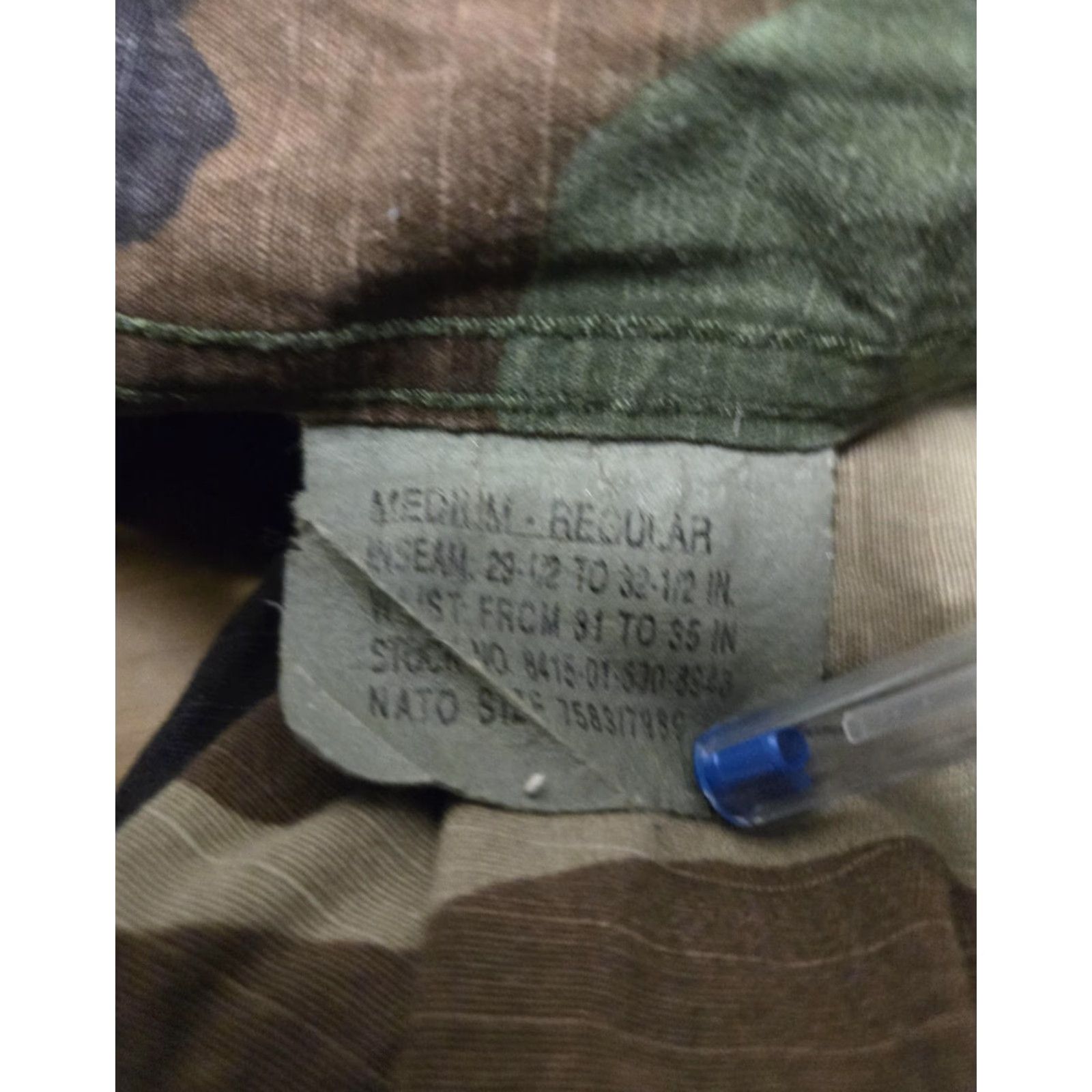 Vintage Military BDU Cargo Pants Mens Medium Regular Woodland Camo Ripstop Tactical Size US 31 - 6 Thumbnail