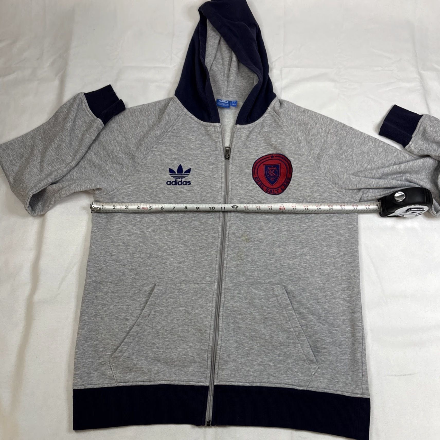 Adidas Adidas Hoodie L Men Gray Full Zip Real Salt Lake Soccer MLS Mens Size US L / EU 52-54 / 3 - 6 Thumbnail