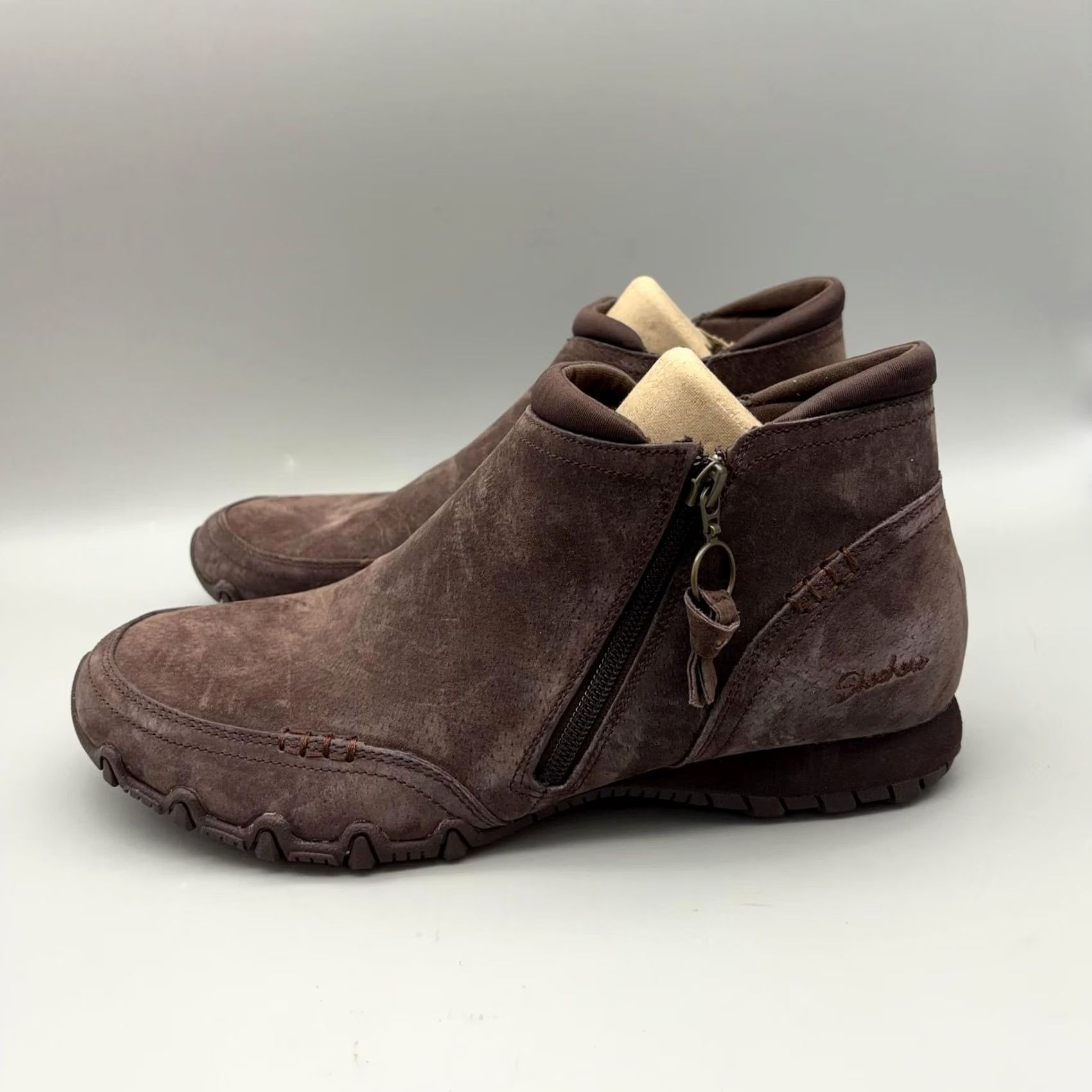 SKECHERS Skechers Boots Womens US 11 Brown Relaxed Fit Ankle Wedge Booties SN 49590 Size US 11 / IT 41 - 4 Thumbnail